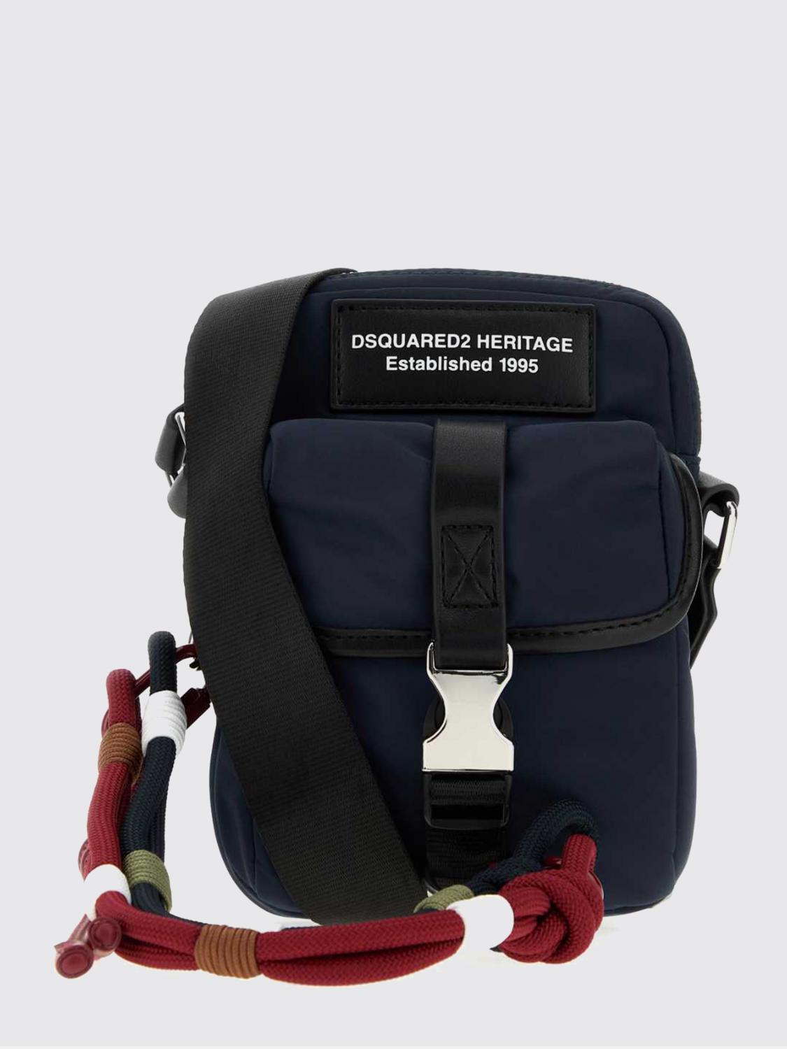 DSQUARED2 ショルダーバッグ: Dsquared2 ヘリテージナイロンバッグ, ブルー - Img 1