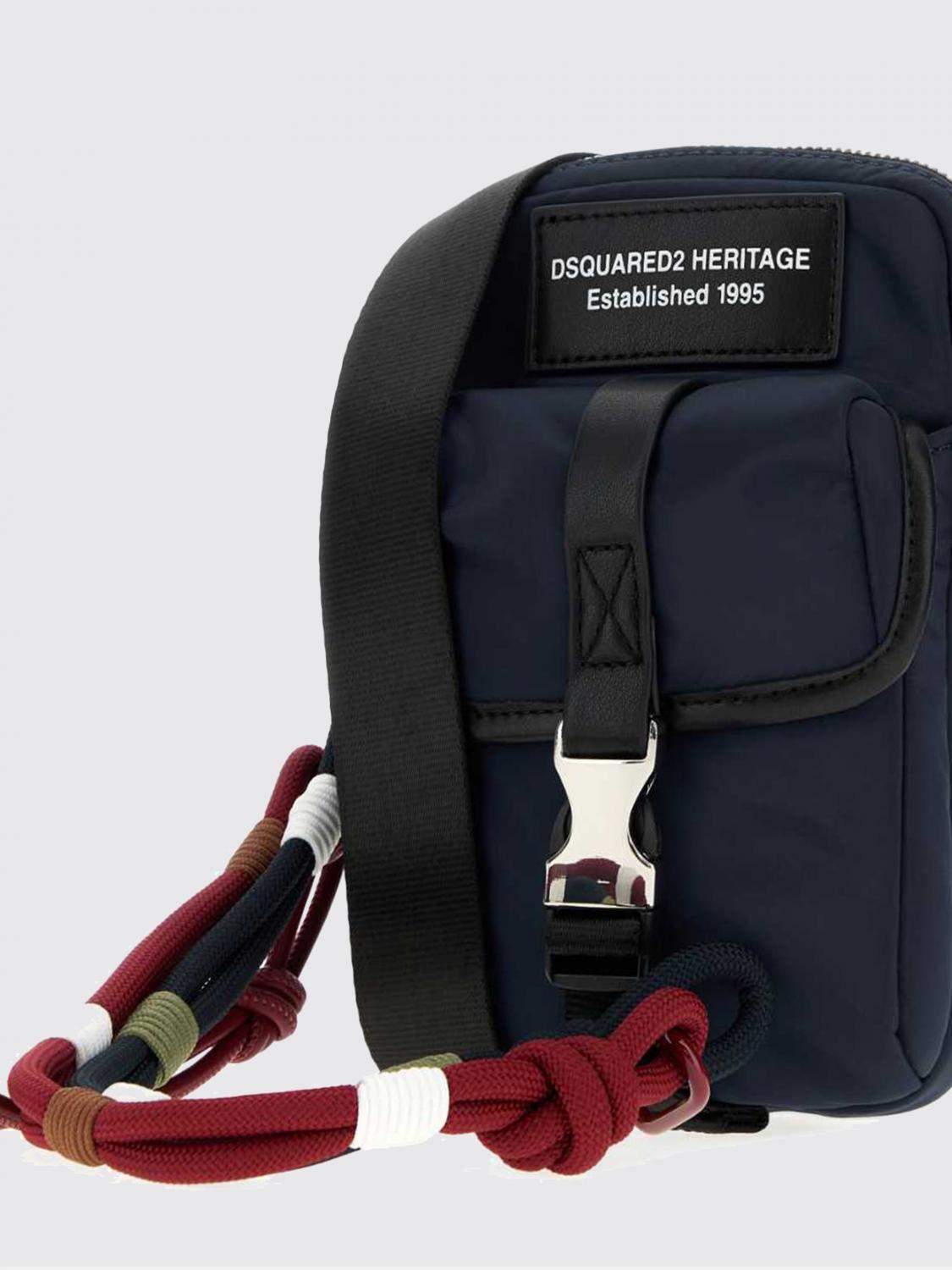 DSQUARED2 ショルダーバッグ: Dsquared2 ヘリテージナイロンバッグ, ブルー - Img 3