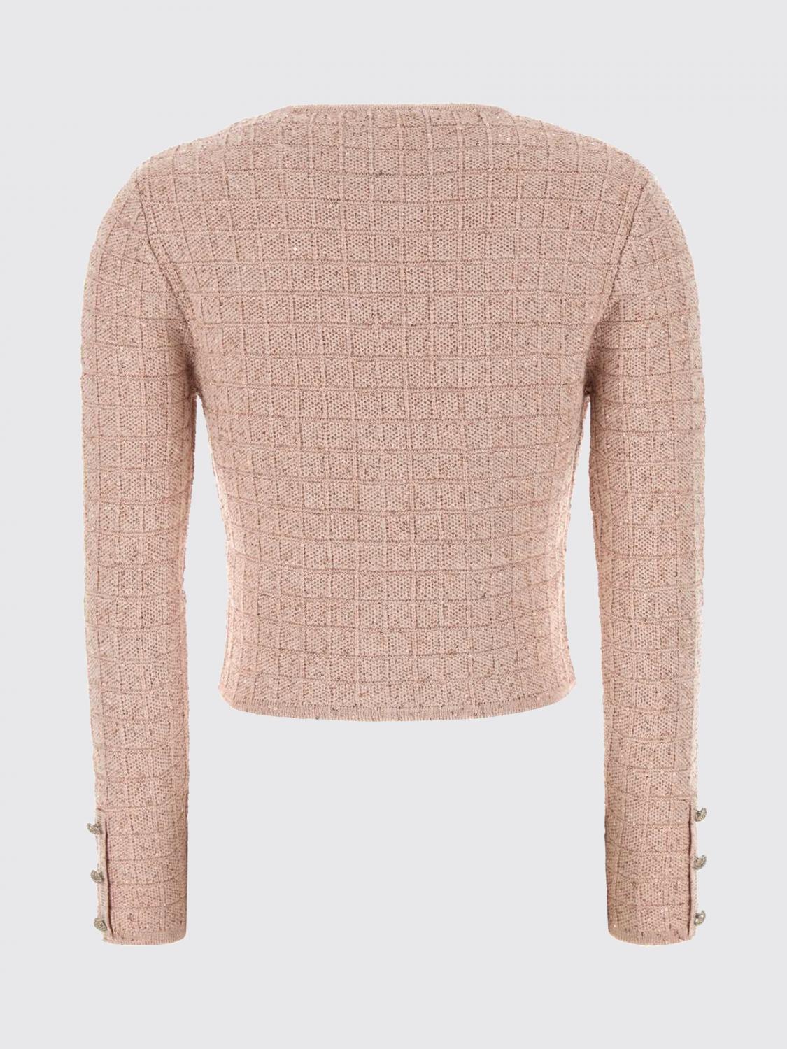 ALESSANDRA RICH PULLOVER: Alessandra Rich Cardigan aus Wollmischung, Pink - Img 3