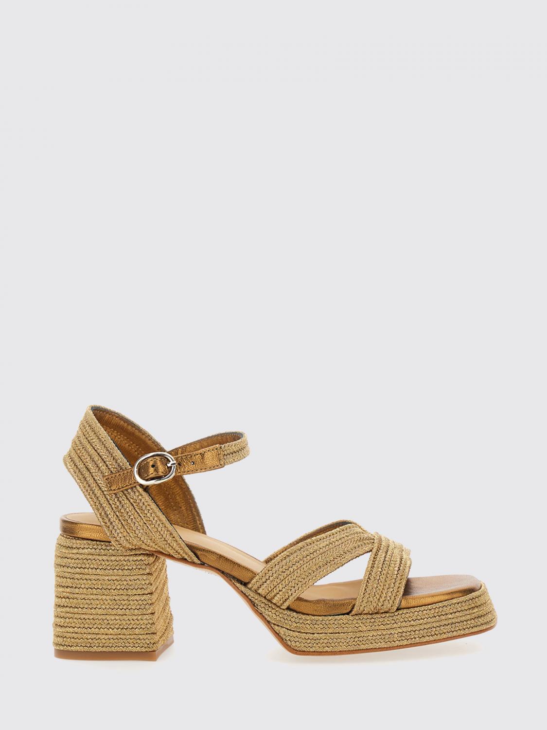 CASTAÑER SANDALEN MIT ABSATZ: Vallita Sandalen Castañer aus geflochtenem Canvas, Beige - Img 1