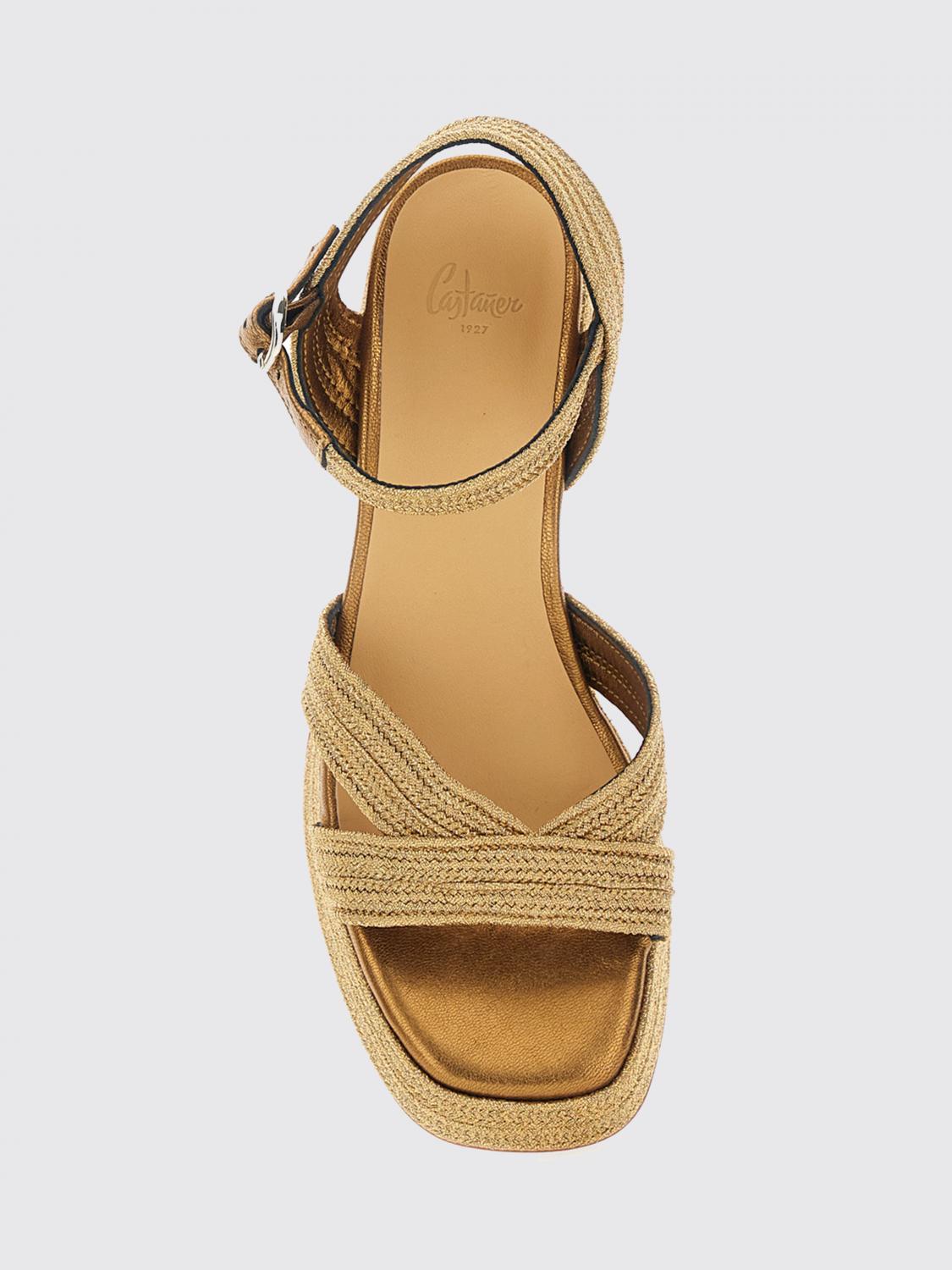 CASTAÑER SANDALEN MIT ABSATZ: Vallita Sandalen Castañer aus geflochtenem Canvas, Beige - Img 4