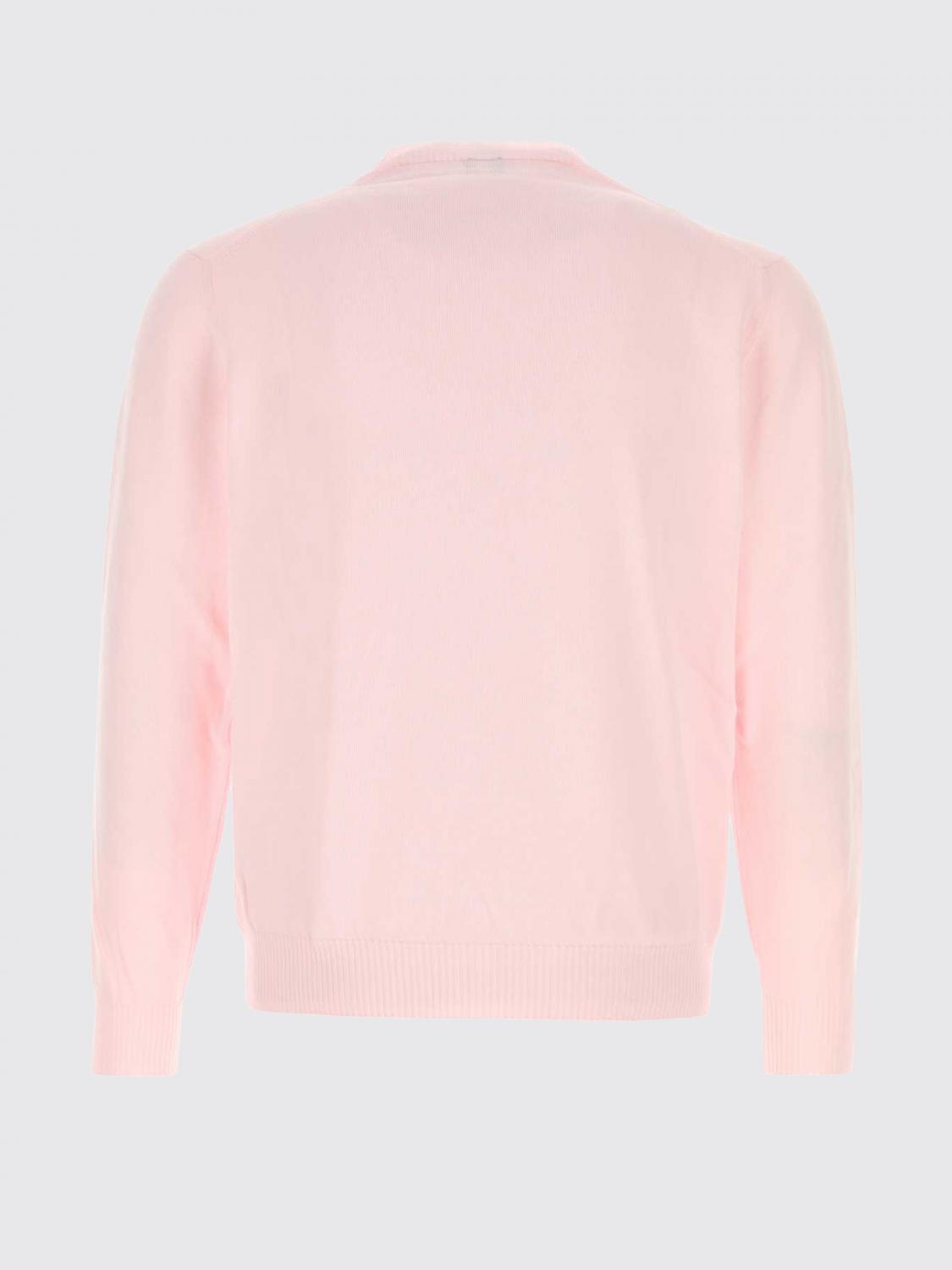 FEDELI JERSEY: Jersey de algodón con cuello redondo Fedeli, Rosa - Img 3