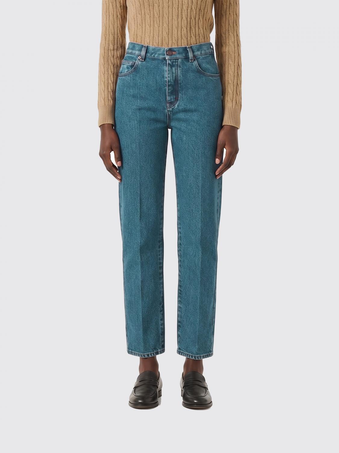 LORO PIANA JEANS: Jeans straight Loro Piana in denim , Azzurro - Img 1