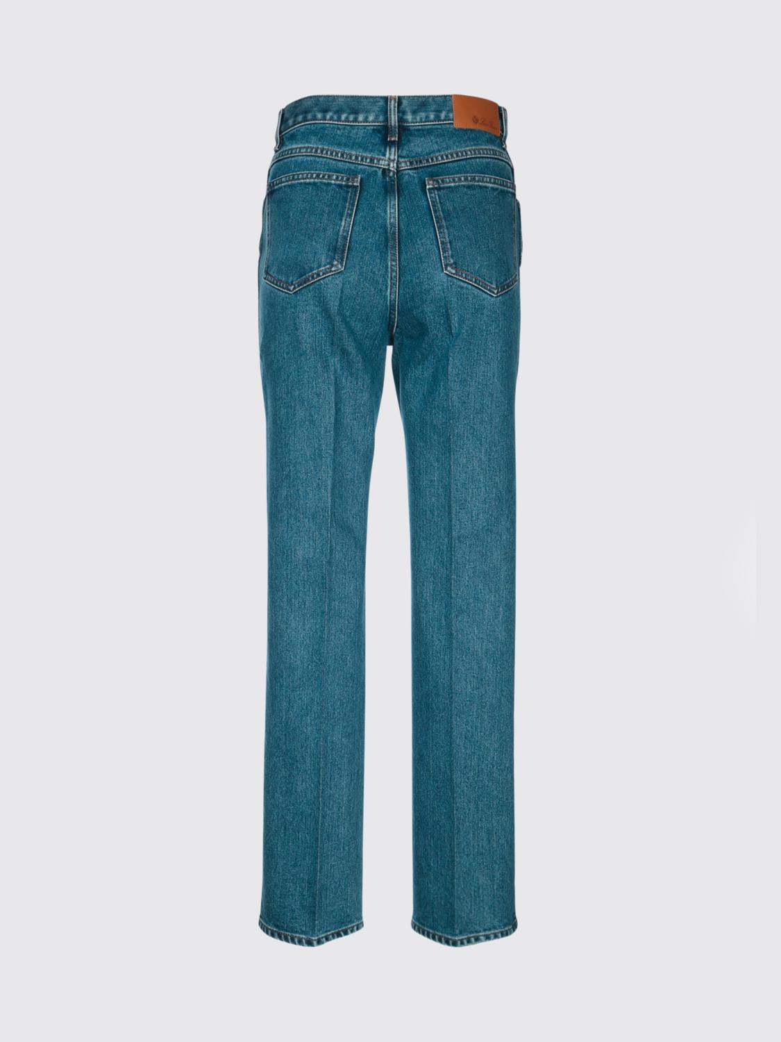 LORO PIANA JEANS: Jeans straight Loro Piana in denim , Azzurro - Img 3