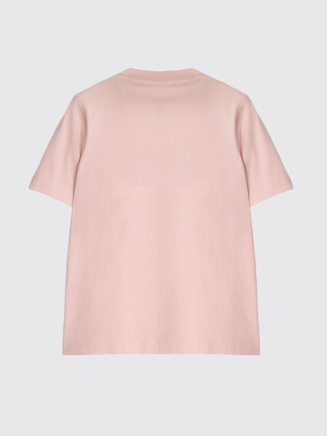 BURBERRY T-SHIRTS: T-shirt in cotone con logo Burberry, Rosa - Img 3