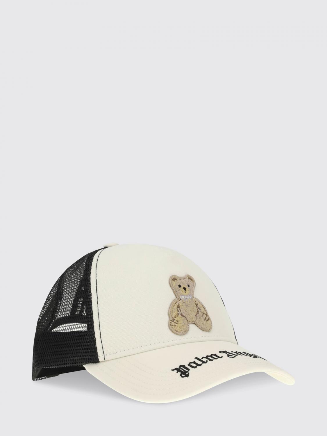 PALM ANGELS CAPPELLO: Cappello Teddy Palm Angels in cotone e nylon a rete , Cacao - Img 1