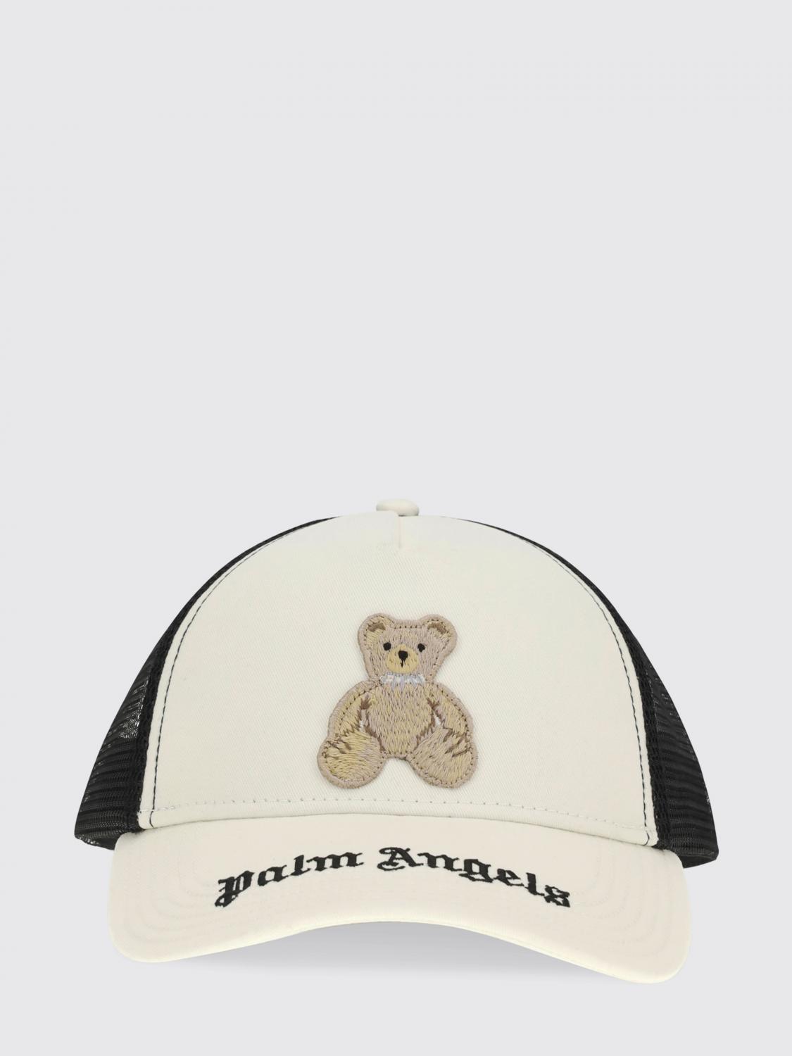 PALM ANGELS CAPPELLO: Cappello Teddy Palm Angels in cotone e nylon a rete , Cacao - Img 2
