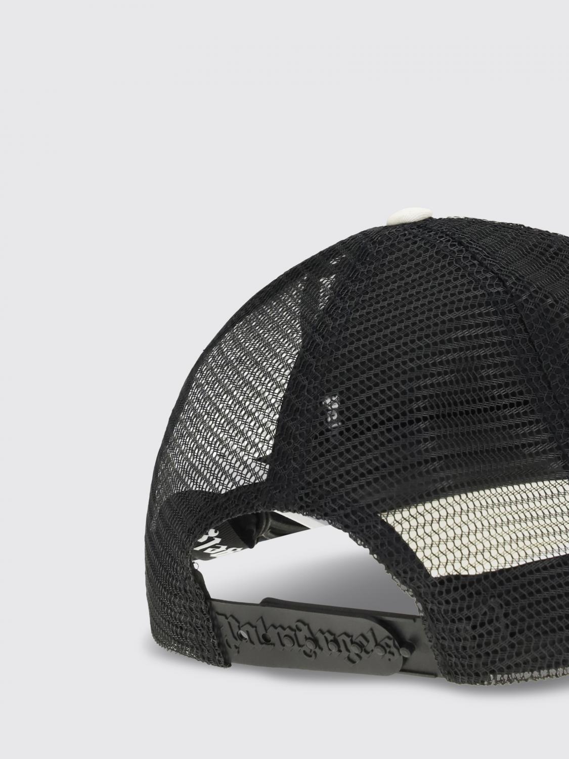 PALM ANGELS CAPPELLO: Cappello Teddy Palm Angels in cotone e nylon a rete , Cacao - Img 3