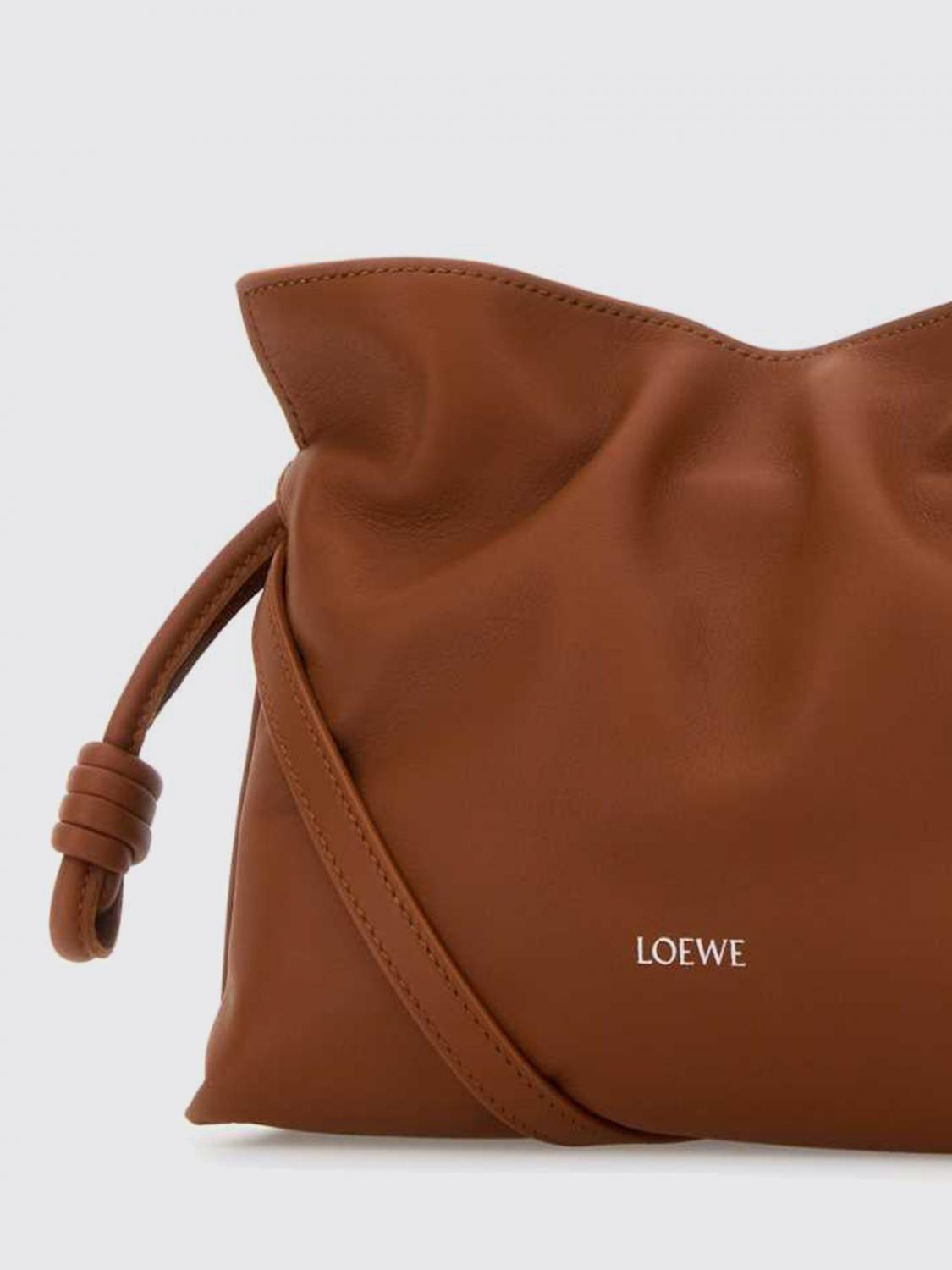 LOEWE CLUTCH: Clutch Flamenco Loewe in nappa , Arancione - Img 3
