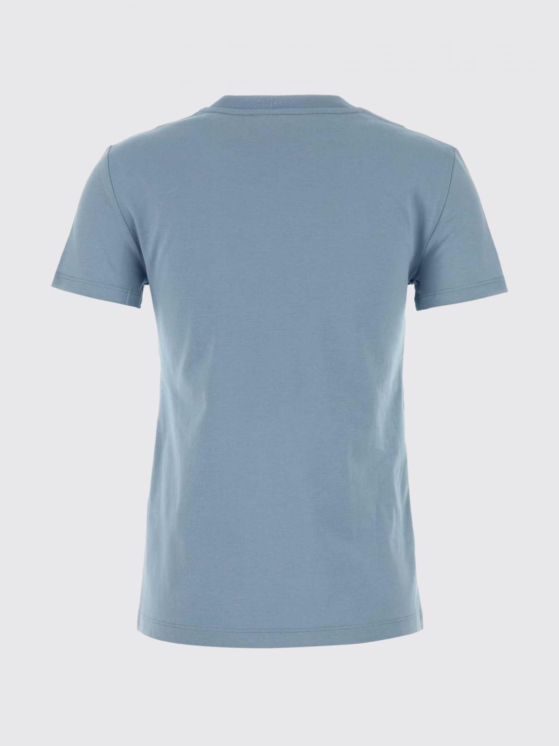 MAX MARA T-SHIRTS: T-shirts in cotone con monogramma Max Mara, Azzurro - Img 3