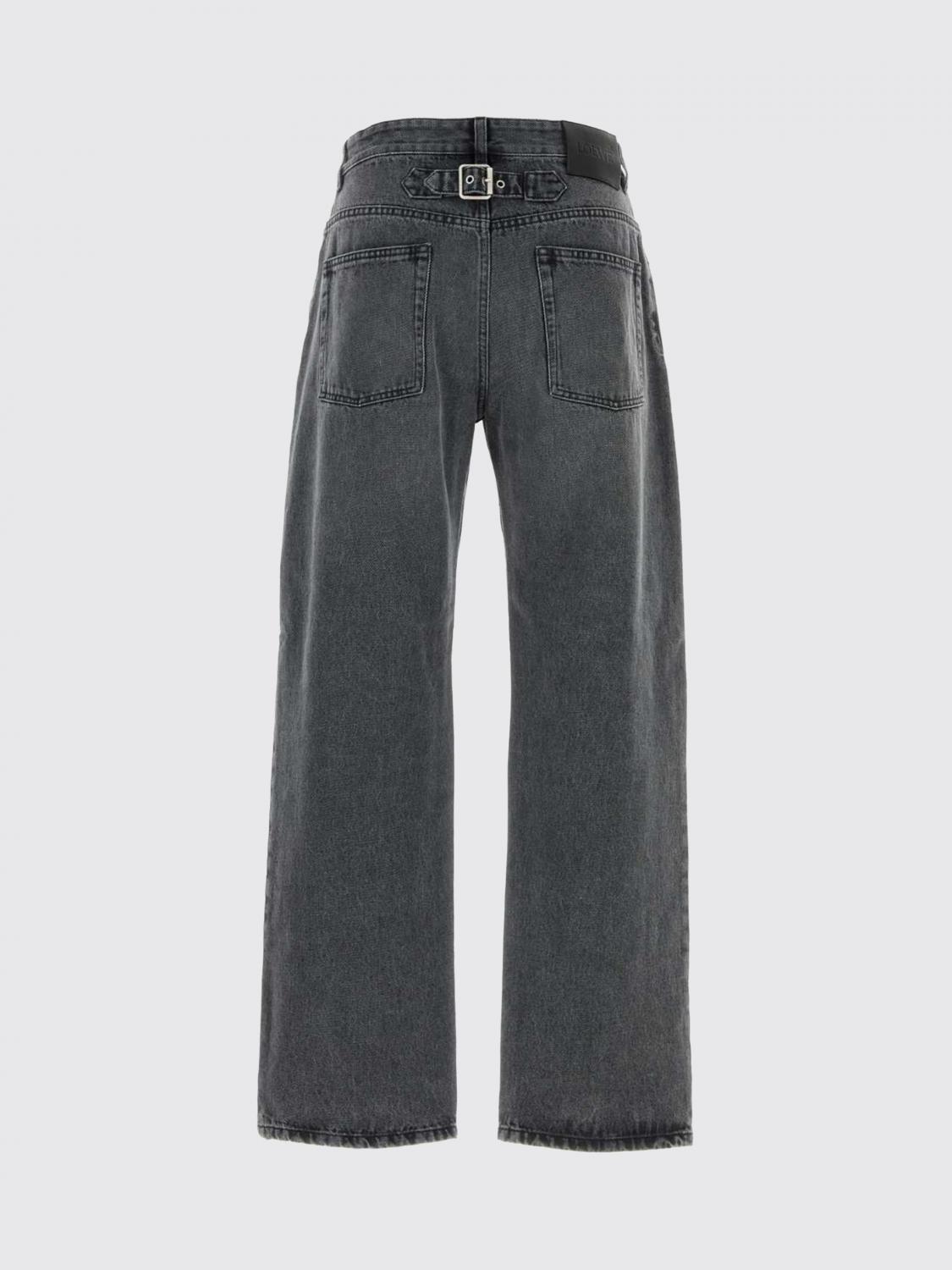 LOEWE JEANS: Jeans straight Loewe in denim di cotone , Nero - Img 3