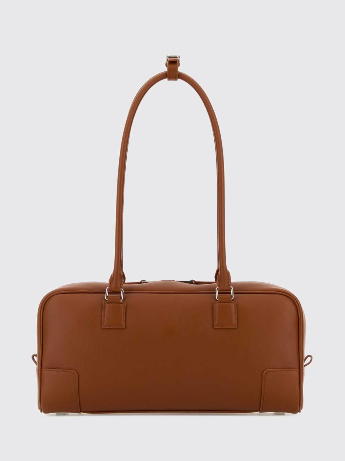 LOEWE BORSA A SPALLA: Borsa Amazona Loewe in pelle , Arancione - Img 2