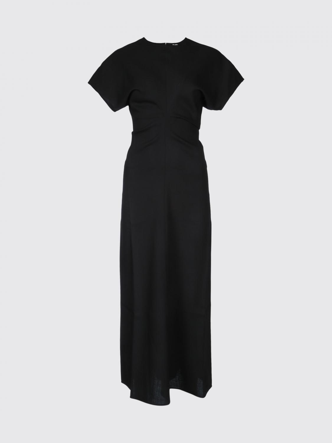 TOTEME ABITO: Abito lungo Toteme in lana RWS, Nero - Img 2
