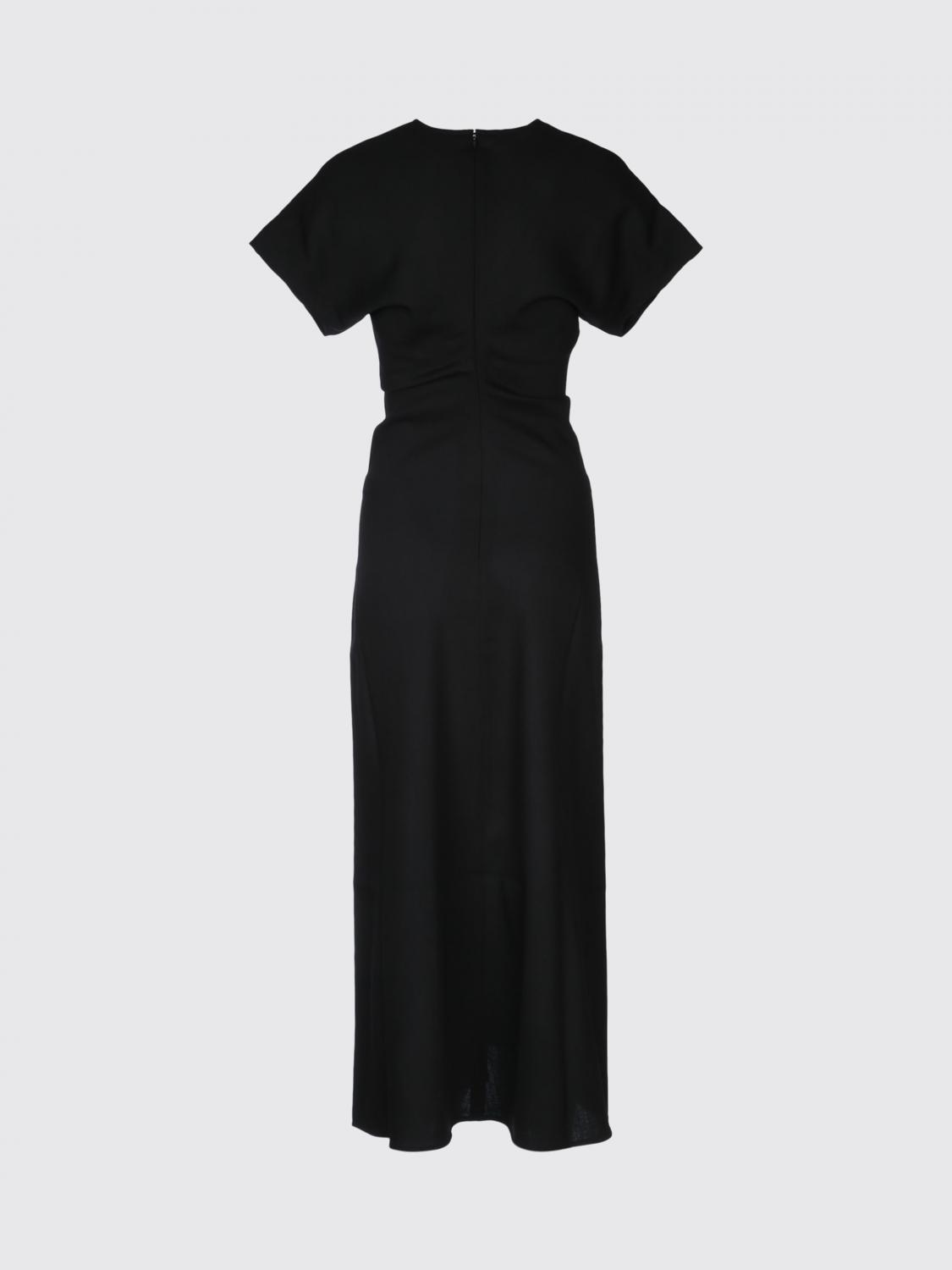 TOTEME ABITO: Abito lungo Toteme in lana RWS, Nero - Img 3