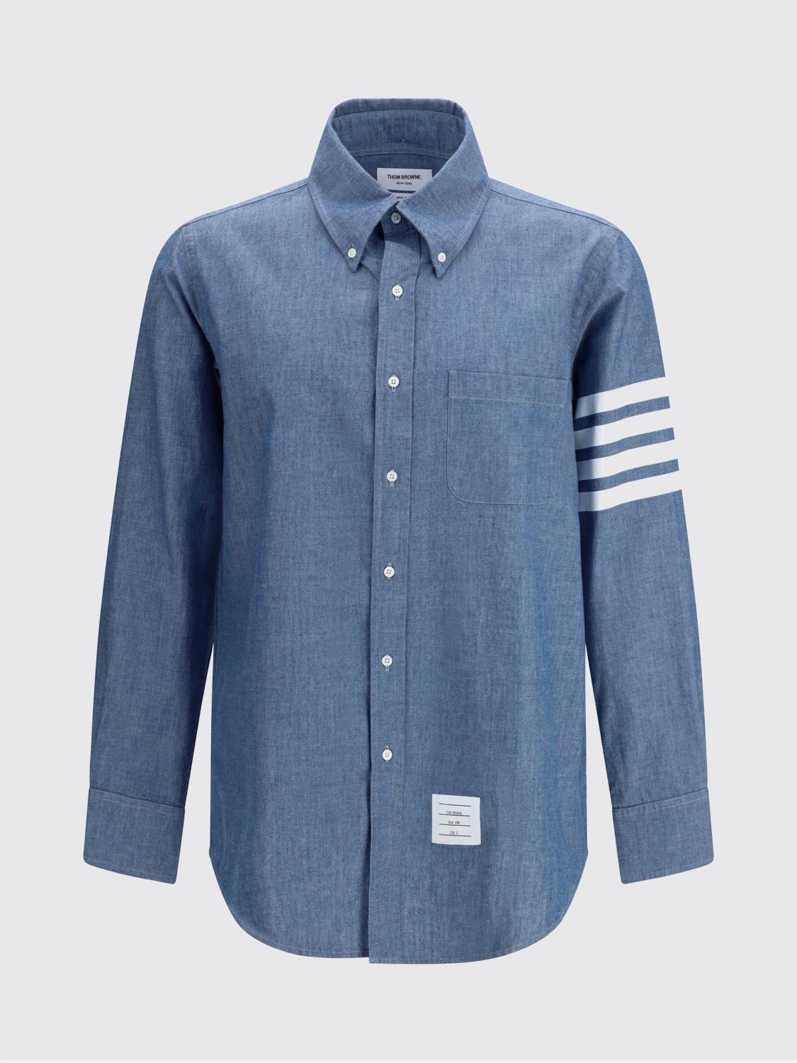 THOM BROWNE HEMD: Baumwollhemd Thom Browne, Blau - Img 2