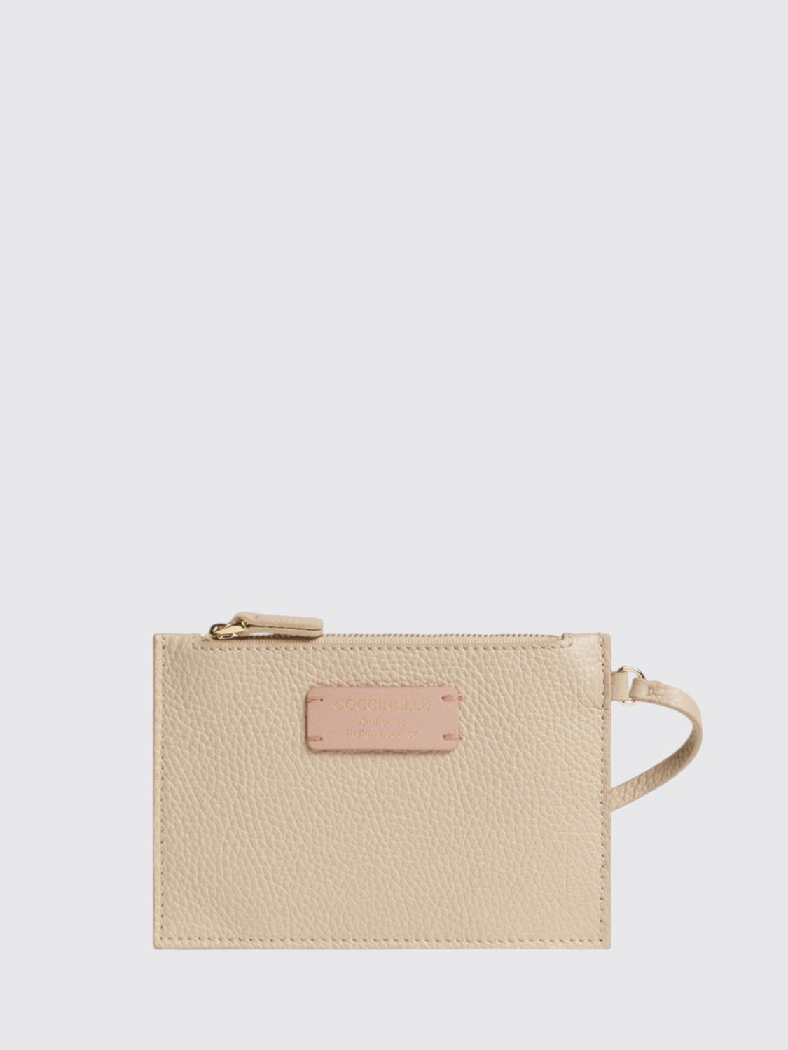 COCCINELLE BORSA MINI: Borsa C-Easy Coccinelle in pelle martellata , Beige - Img 4