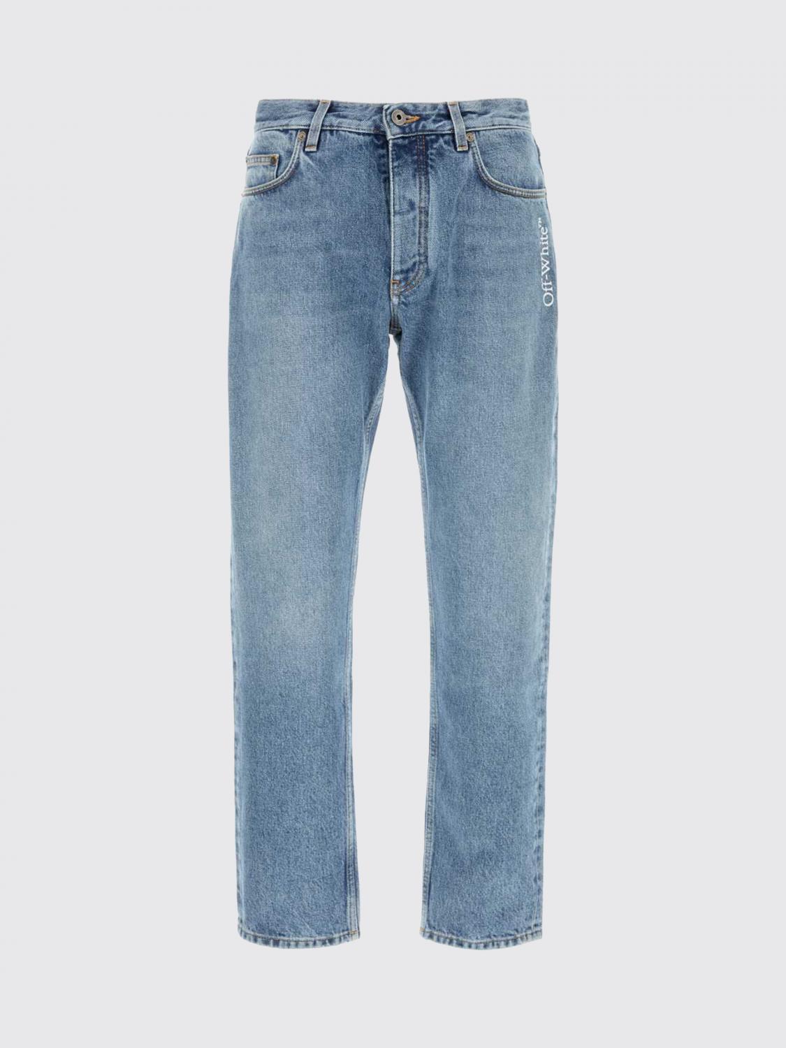 OFF-WHITE JEANS: Jeans tapered Off-White in denim di cotone , Denim - Img 2