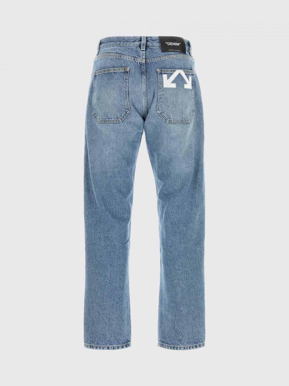 OFF-WHITE JEANS: Jeans tapered Off-White in denim di cotone , Denim - Img 3