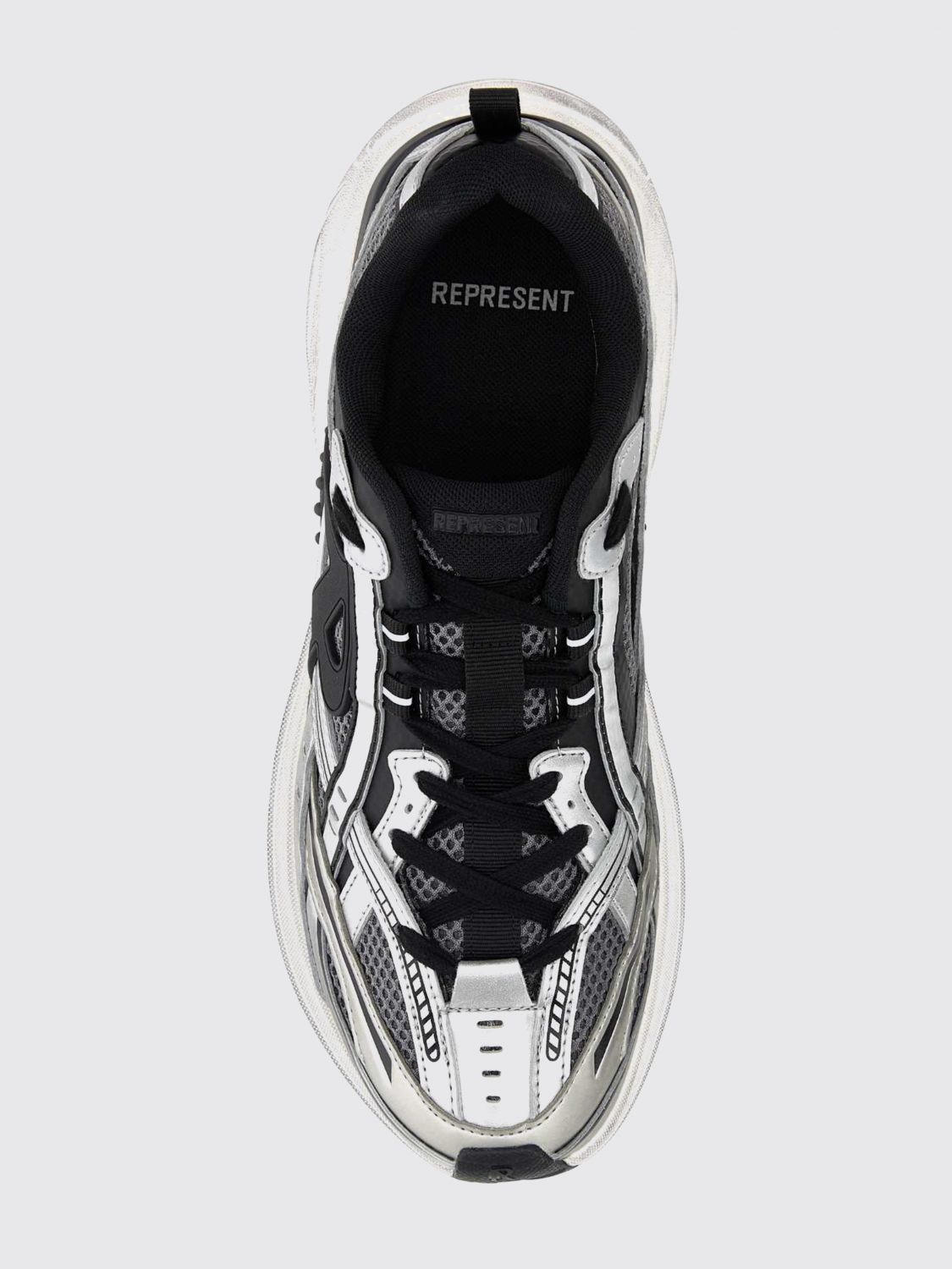 REPRESENT SNEAKERS: Sneakers men Represent, Silver - Img 3
