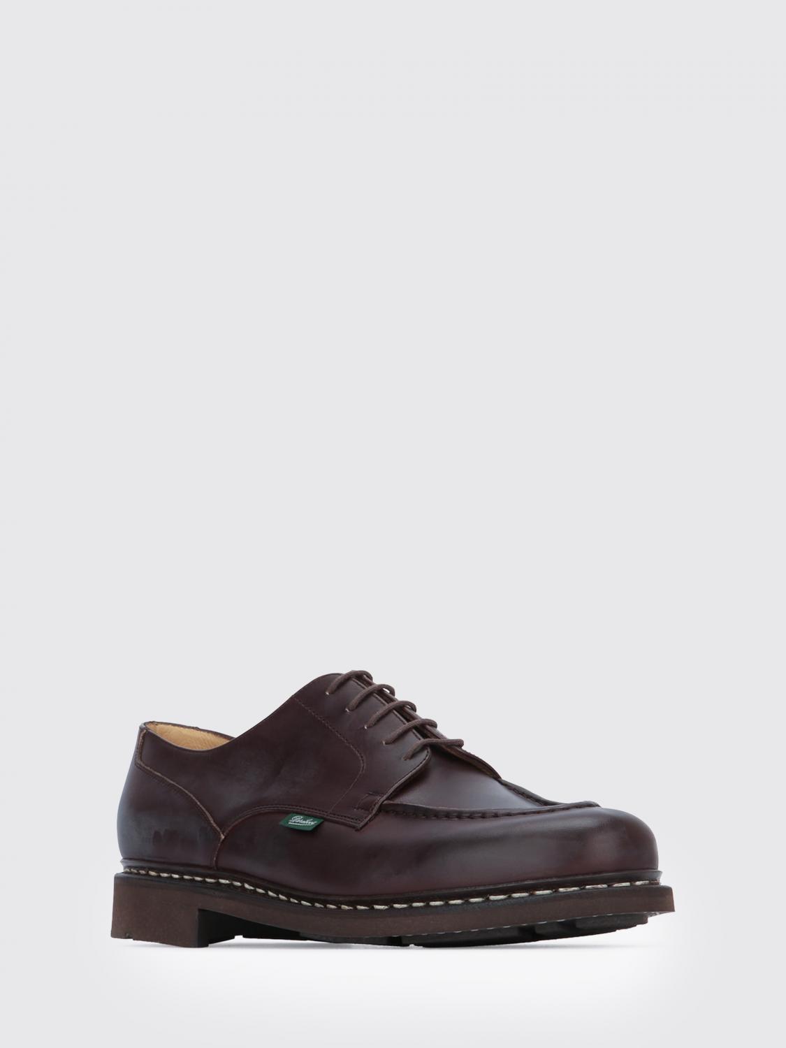 PARABOOT ブローグシューズ: Paraboot レザーシャンボードダービーシューズ, ブラウン - Img 2