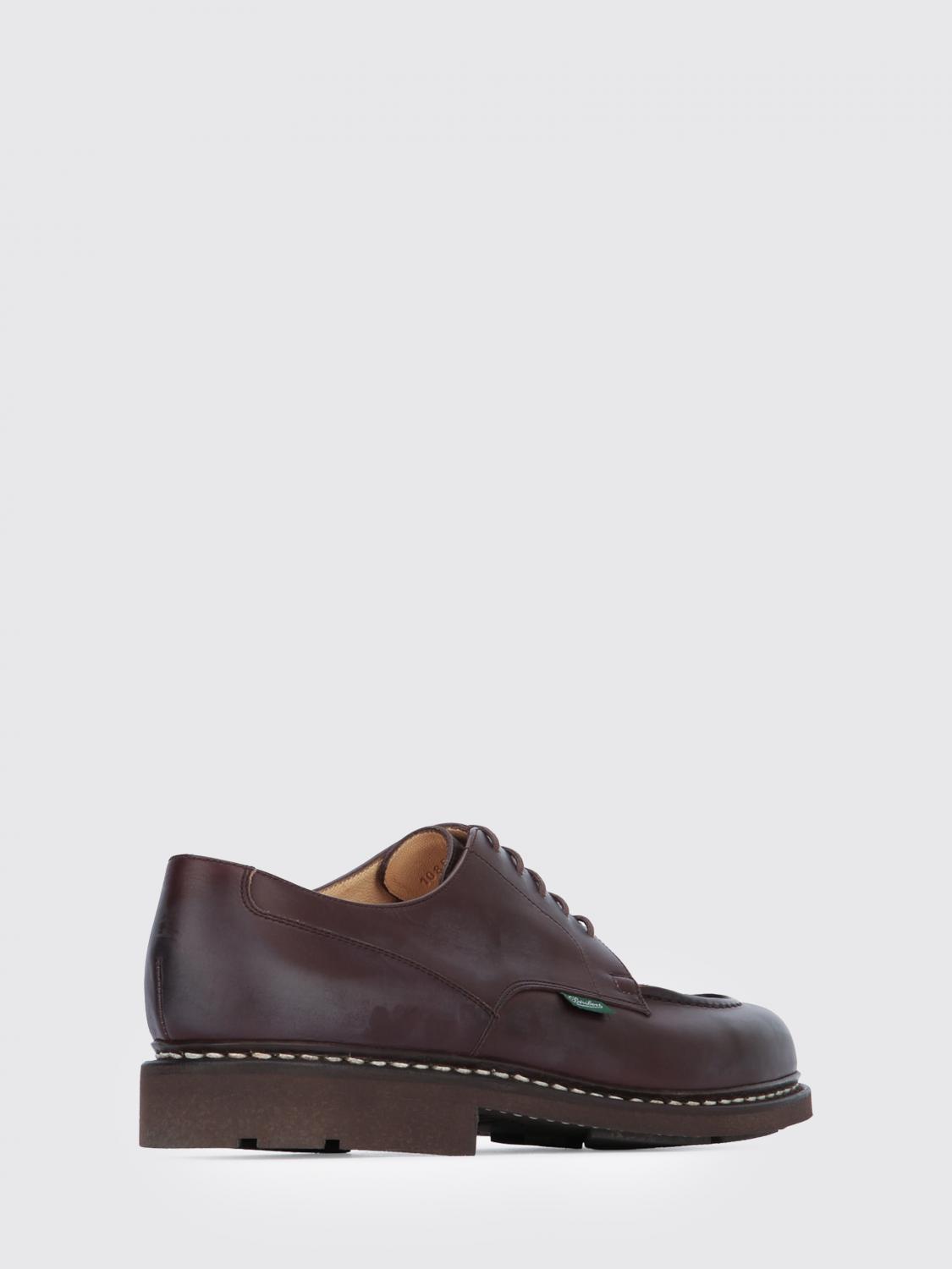 PARABOOT ブローグシューズ: Paraboot レザーシャンボードダービーシューズ, ブラウン - Img 3