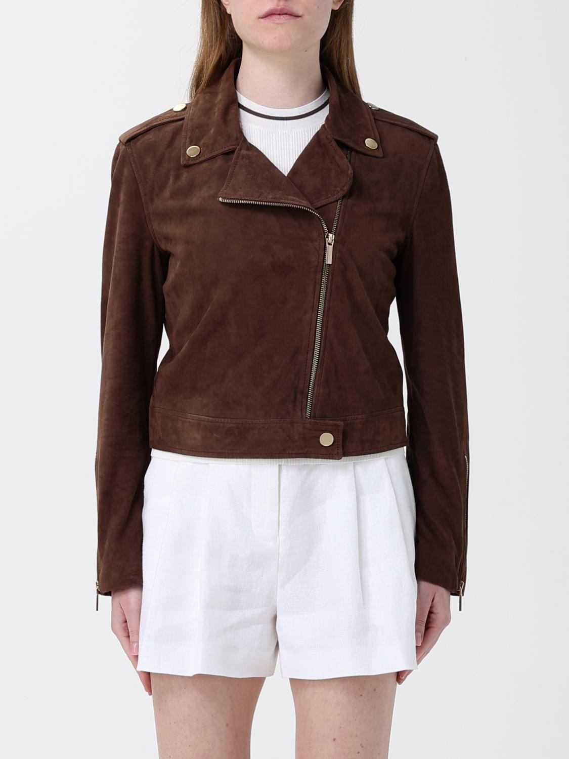 ARMANI EXCHANGE GIACCA: Giacca biker in pelle scamosciata Armani Exchange, Terra - Img 1