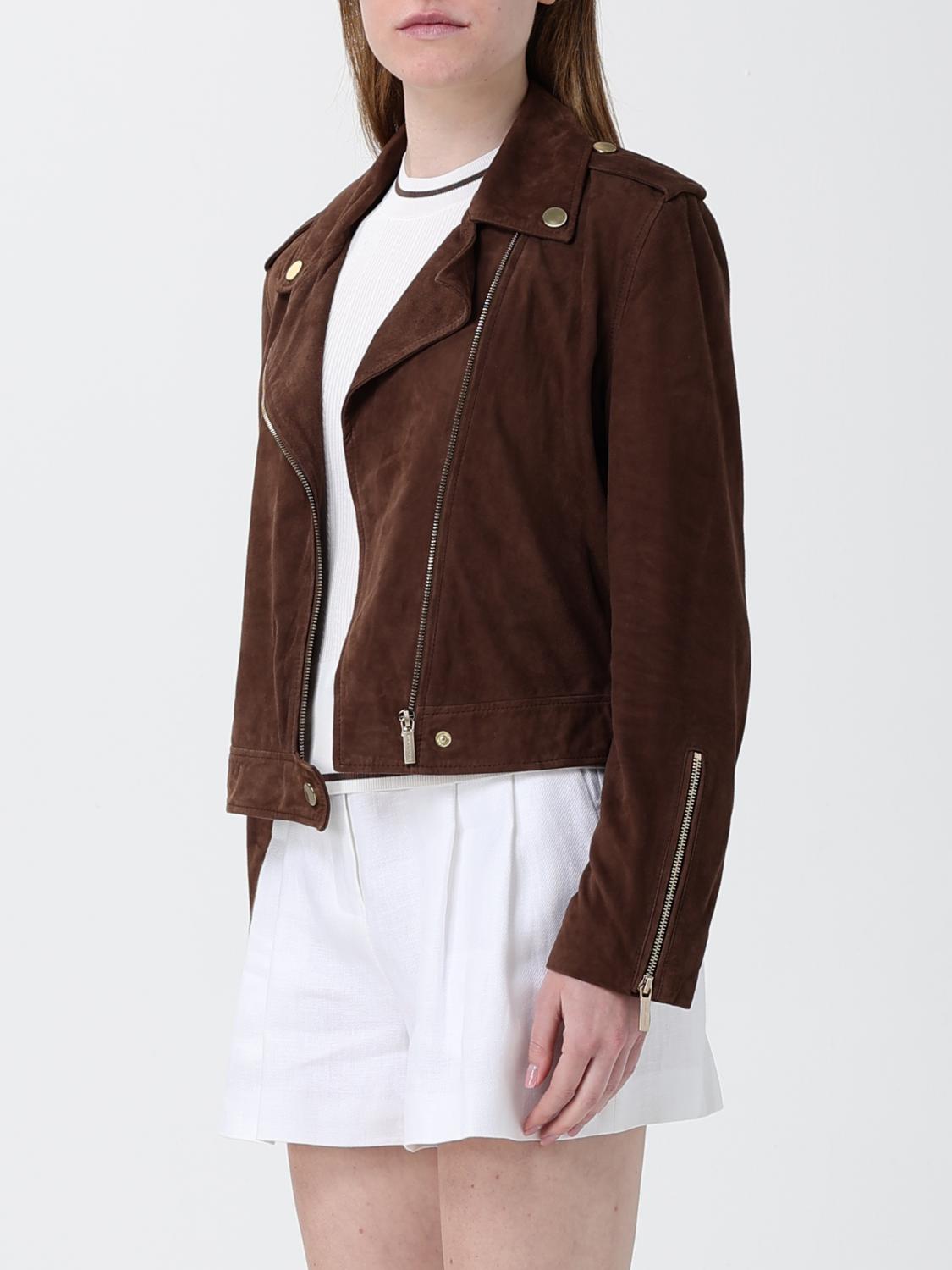 ARMANI EXCHANGE GIACCA: Giacca biker in pelle scamosciata Armani Exchange, Terra - Img 3