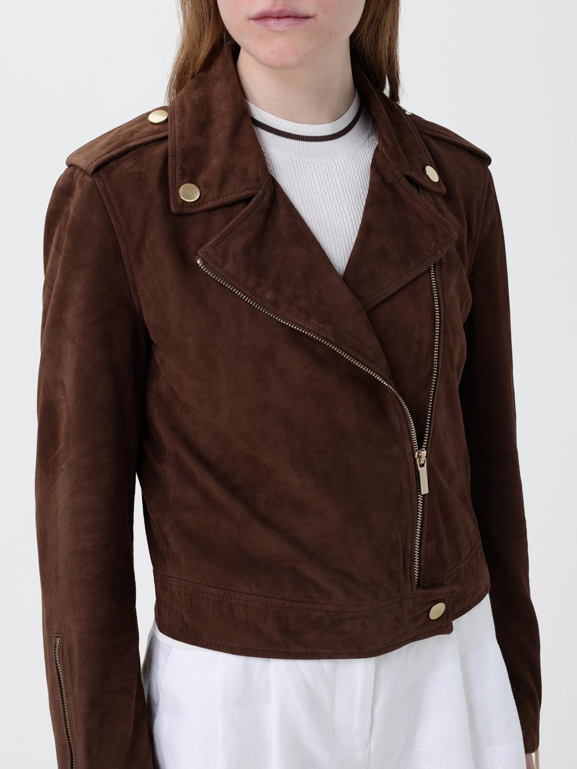 ARMANI EXCHANGE GIACCA: Giacca biker in pelle scamosciata Armani Exchange, Terra - Img 4