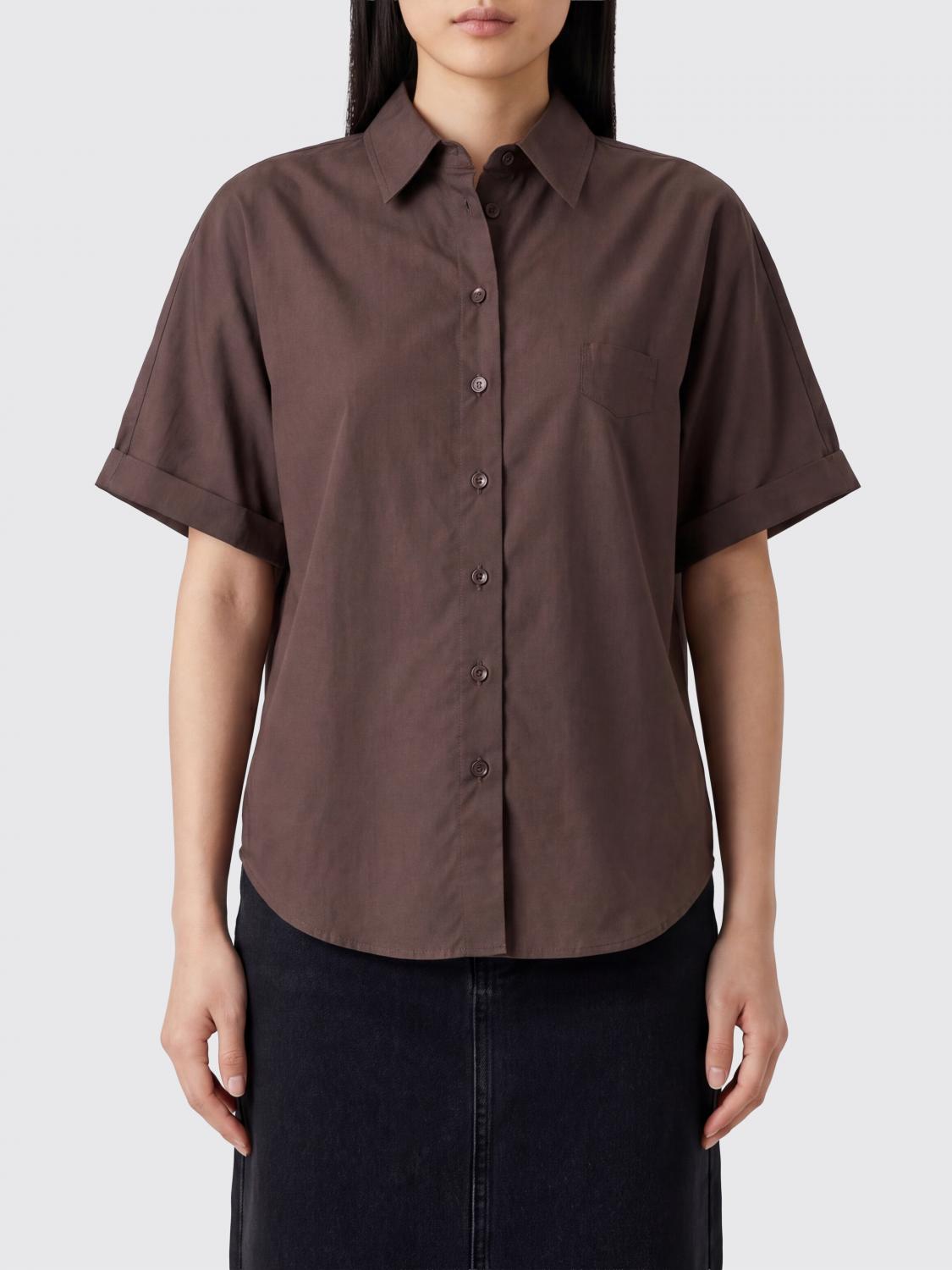 MEIMEIJ CAMICIA: Camicia in cotone basic Meimeij, Caffe - Img 1