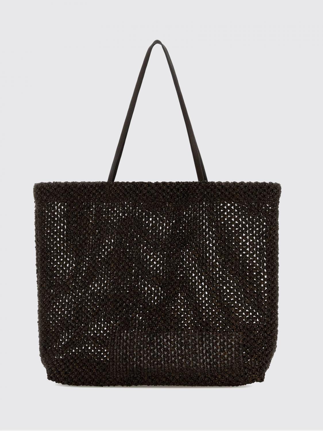 THE ROW BORSA TOTE: Borsa Barn The Row in rafia intrecciata , Bruciato - Img 1
