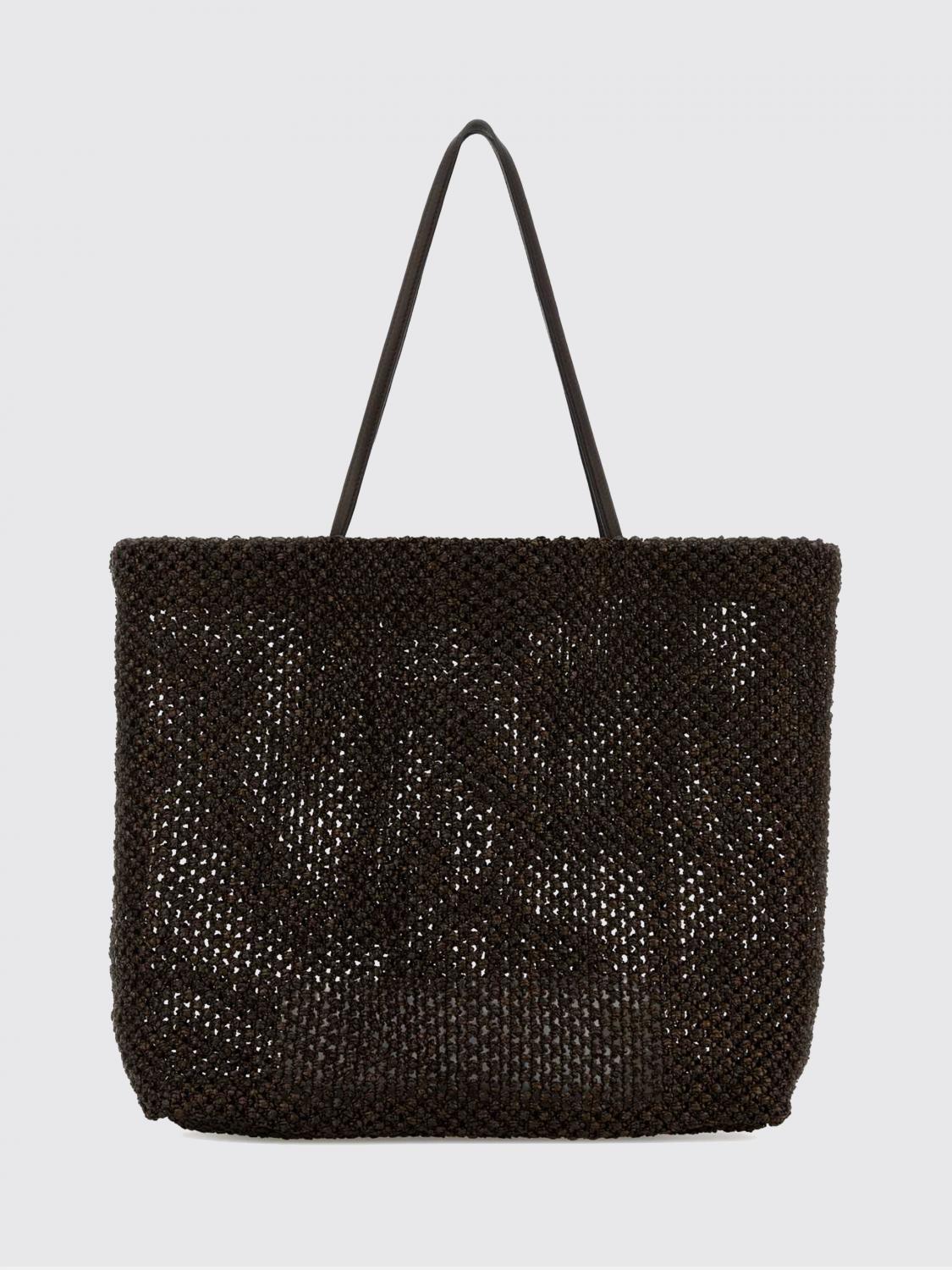 THE ROW BORSA TOTE: Borsa Barn The Row in rafia intrecciata , Bruciato - Img 2