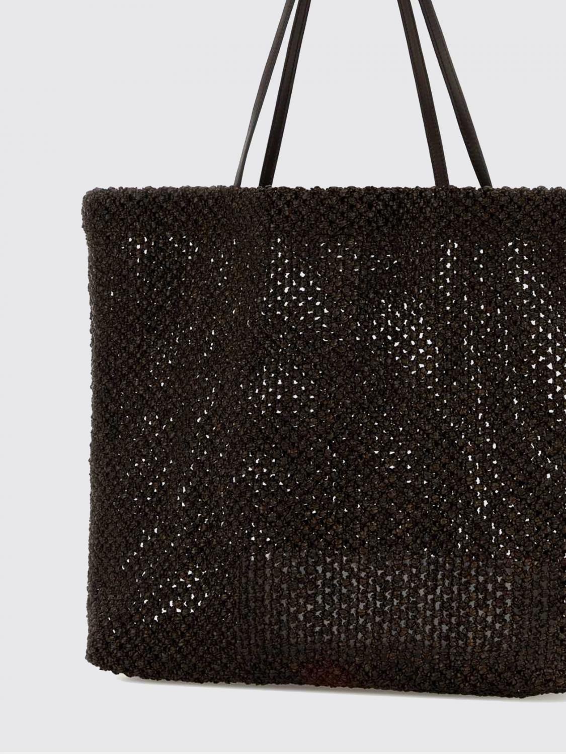 THE ROW BORSA TOTE: Borsa Barn The Row in rafia intrecciata , Bruciato - Img 3