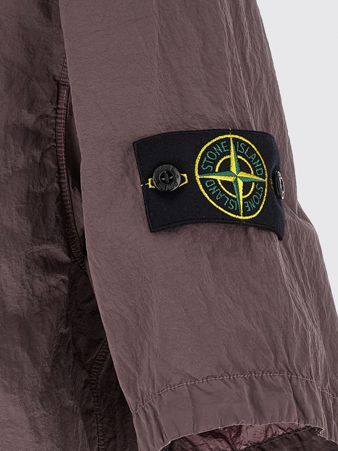 STONE ISLAND CAMICIA: Camicia di nylon con logo Stone Island, Viola - Img 4