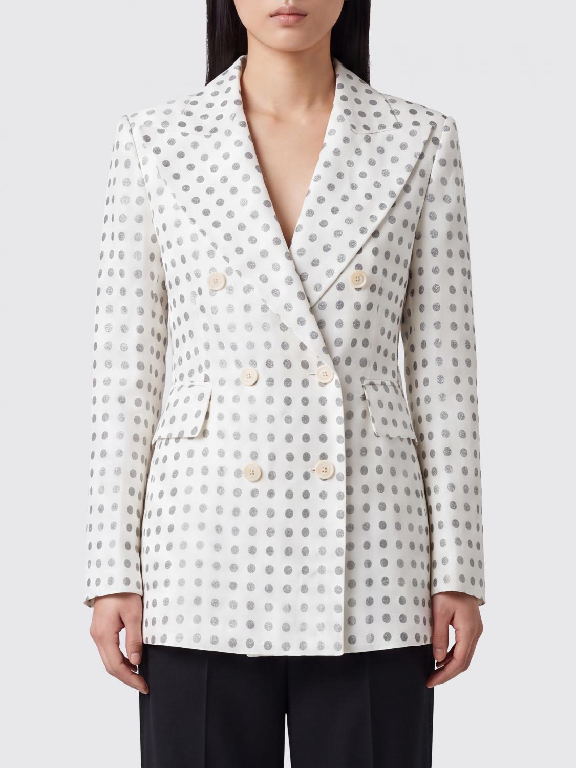 ERMANNO SCERVINO GIACCA: Blazer a doppiopetto a pois Ermanno Scervino, Fantasia - Img 1