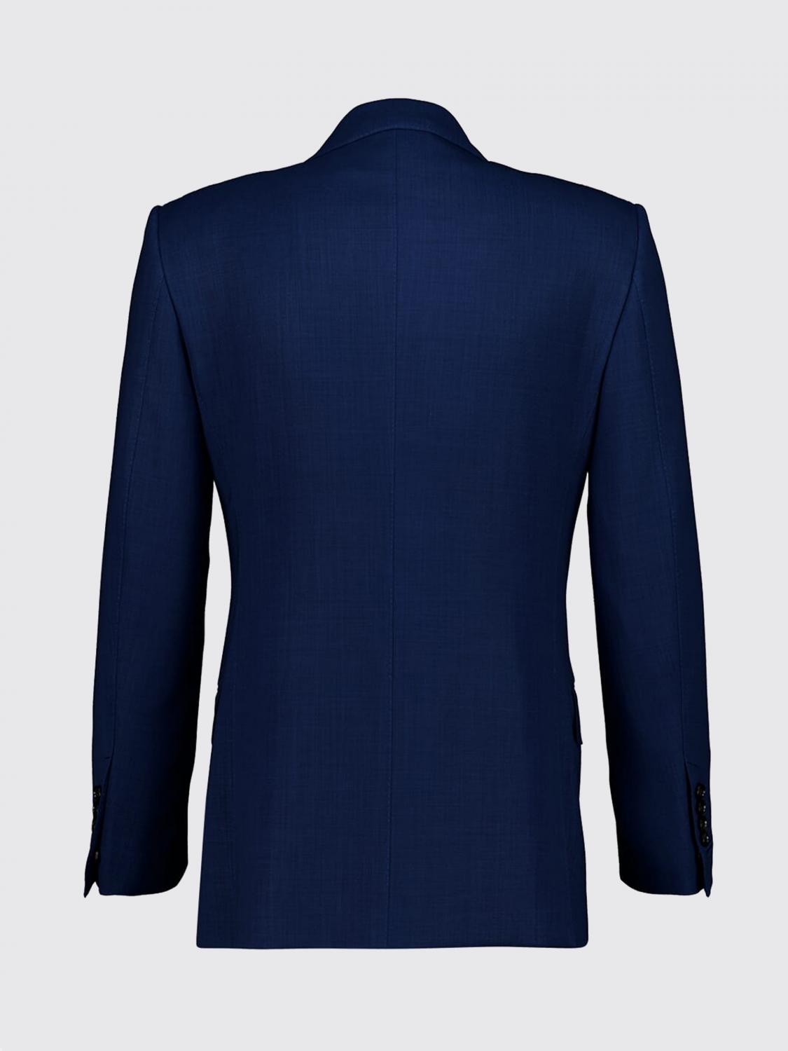 TOM FORD JACKET: Wool Double Breasted Blazer Tom Ford, Blue - Img 3