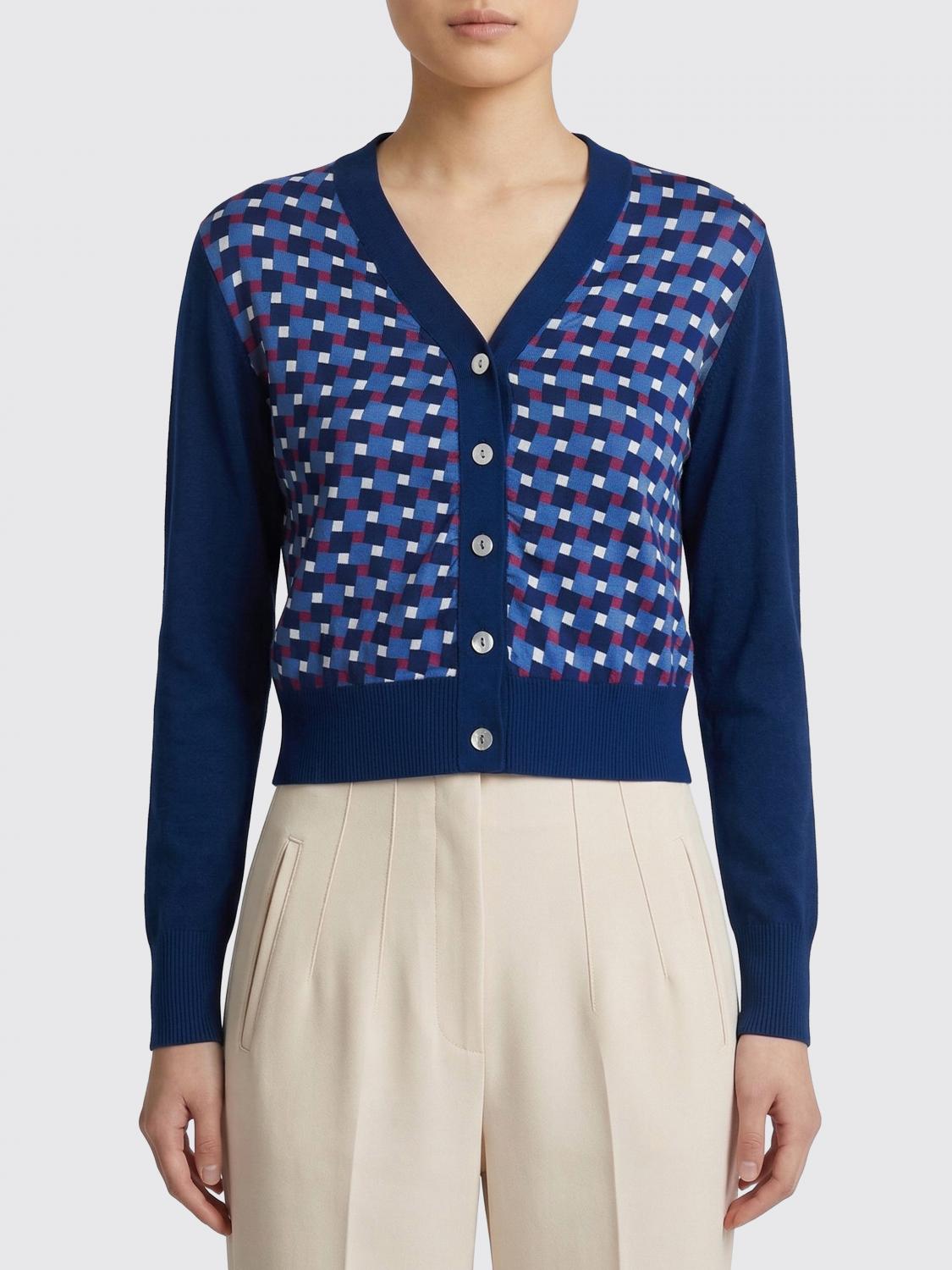 IN BED WITH YOU MAGLIA: Cardigan in misto cotone In Bed With You, Blue - Img 1