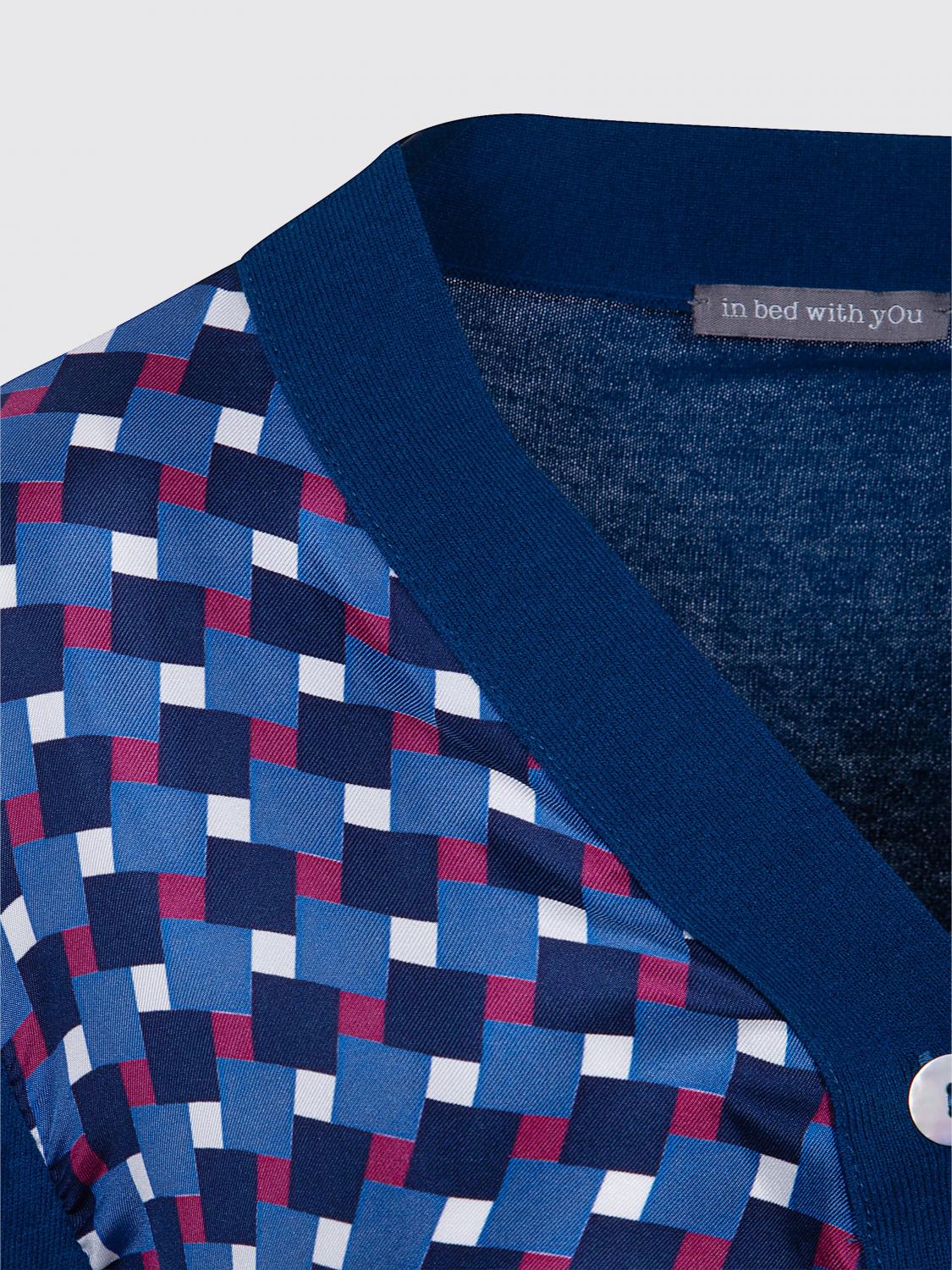IN BED WITH YOU MAGLIA: Cardigan in misto cotone In Bed With You, Blue - Img 4