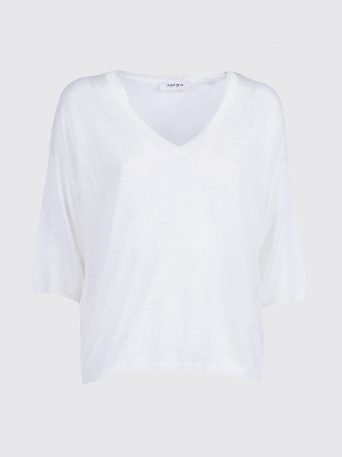 KANGRA JERSEY: Jersey Kangra de pico de viscosa, Blanco - Img 2