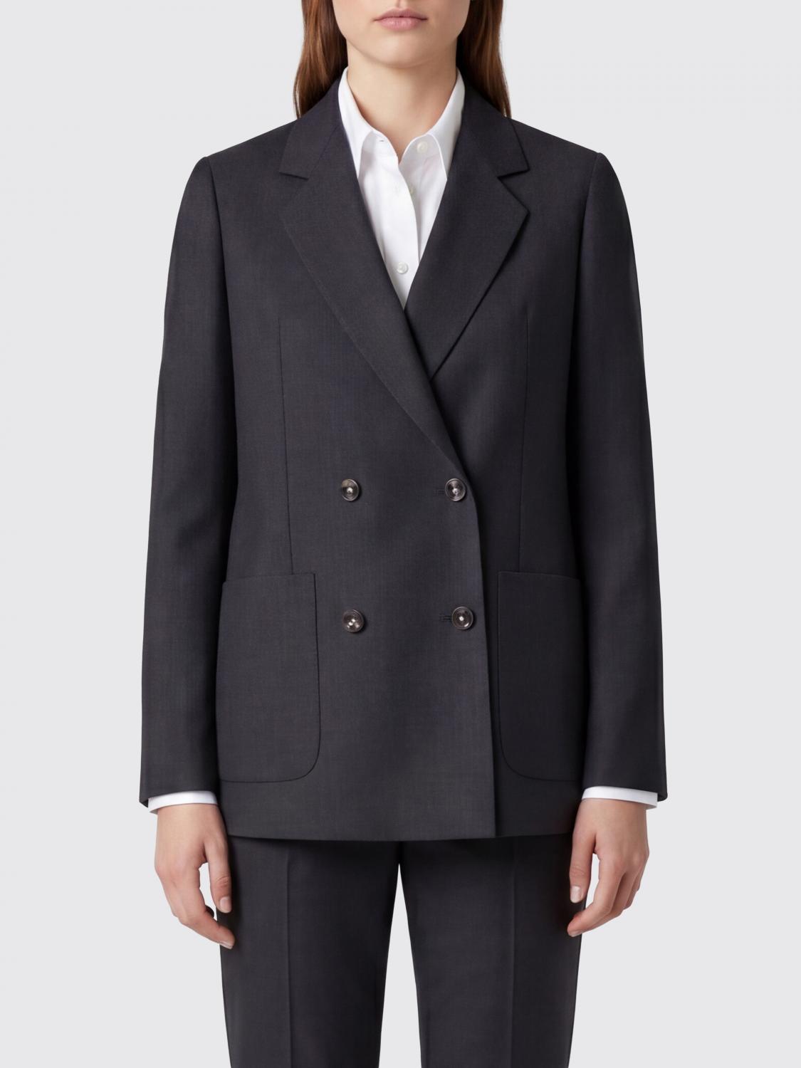 TAGLIATORE CHAQUETA: Blazer cruzado de lana, seda y lino Tagliatore, Azul Oscuro 1 - Img 1