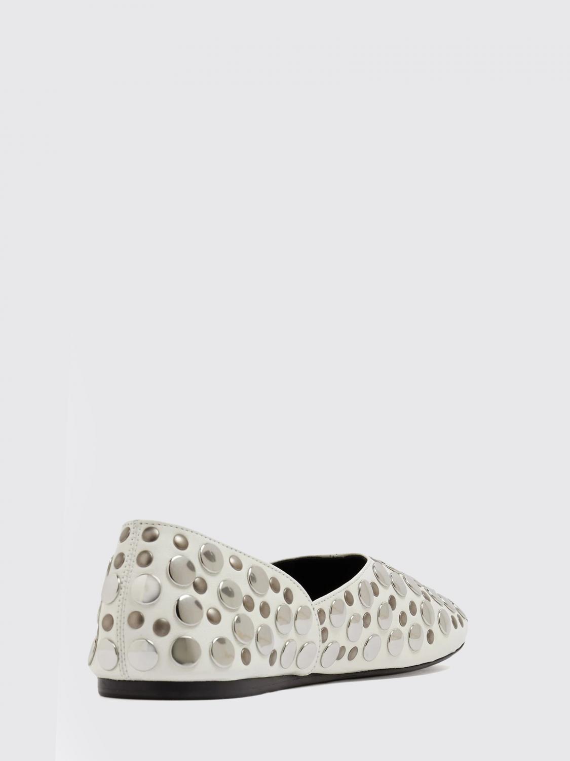 KHAITE BALLERINE: Ballerina Jane Khaite in nappa con borchie, Bianco - Img 3