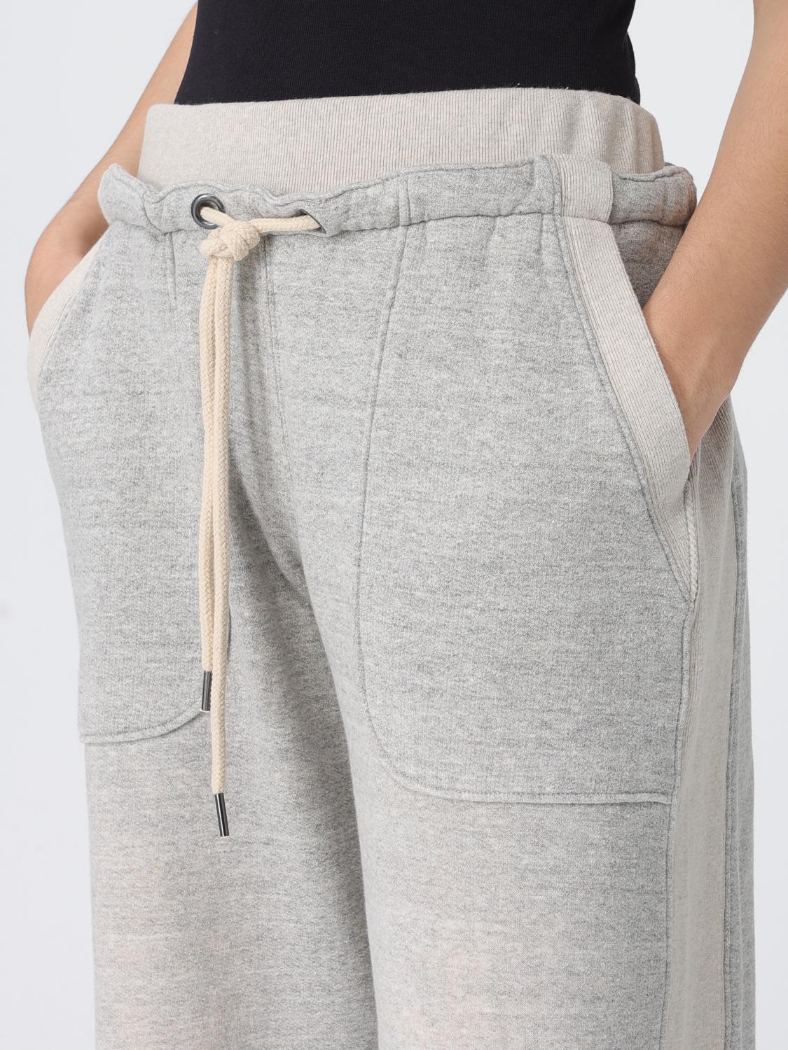 R13 PANTALONI: Pantaloni jogging R13 in cotone con coulisse , Grigio - Img 3