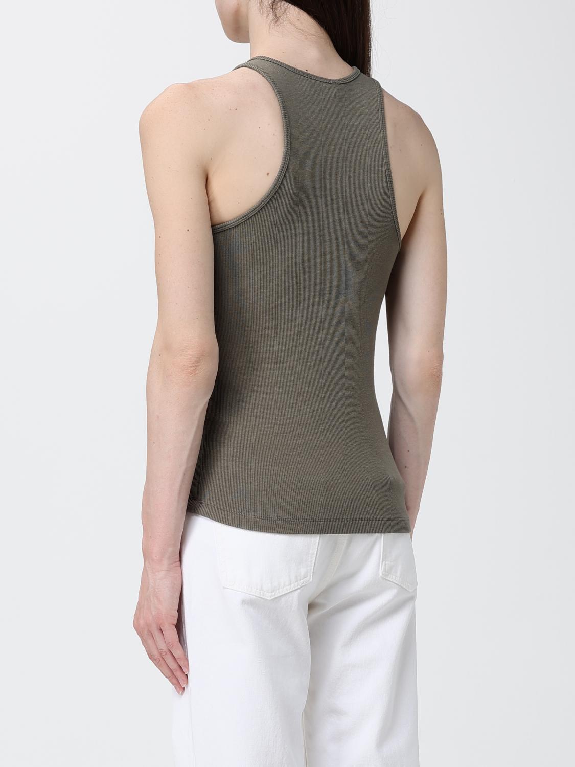 ANINE BING TOP: Top de viscosa elástica Anine Bing, Verde - Img 2