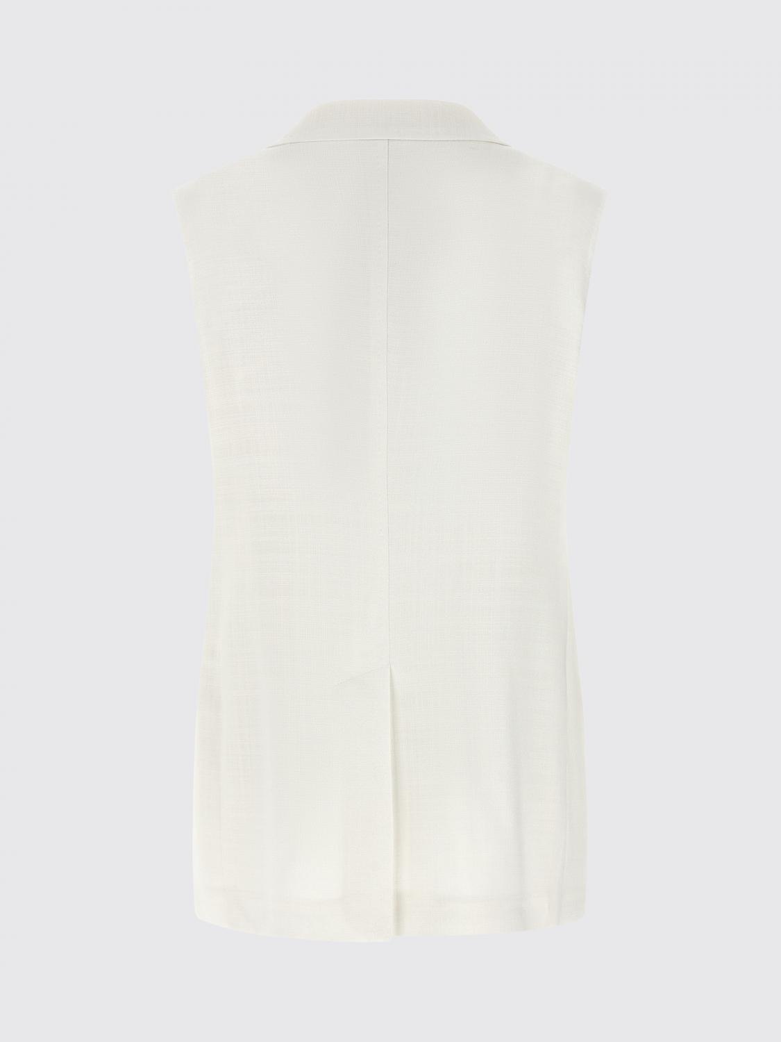 TAGLIATORE GILET: Gilet in misto viscosa a doppiopetto Tagliatore, Bianco - Img 3