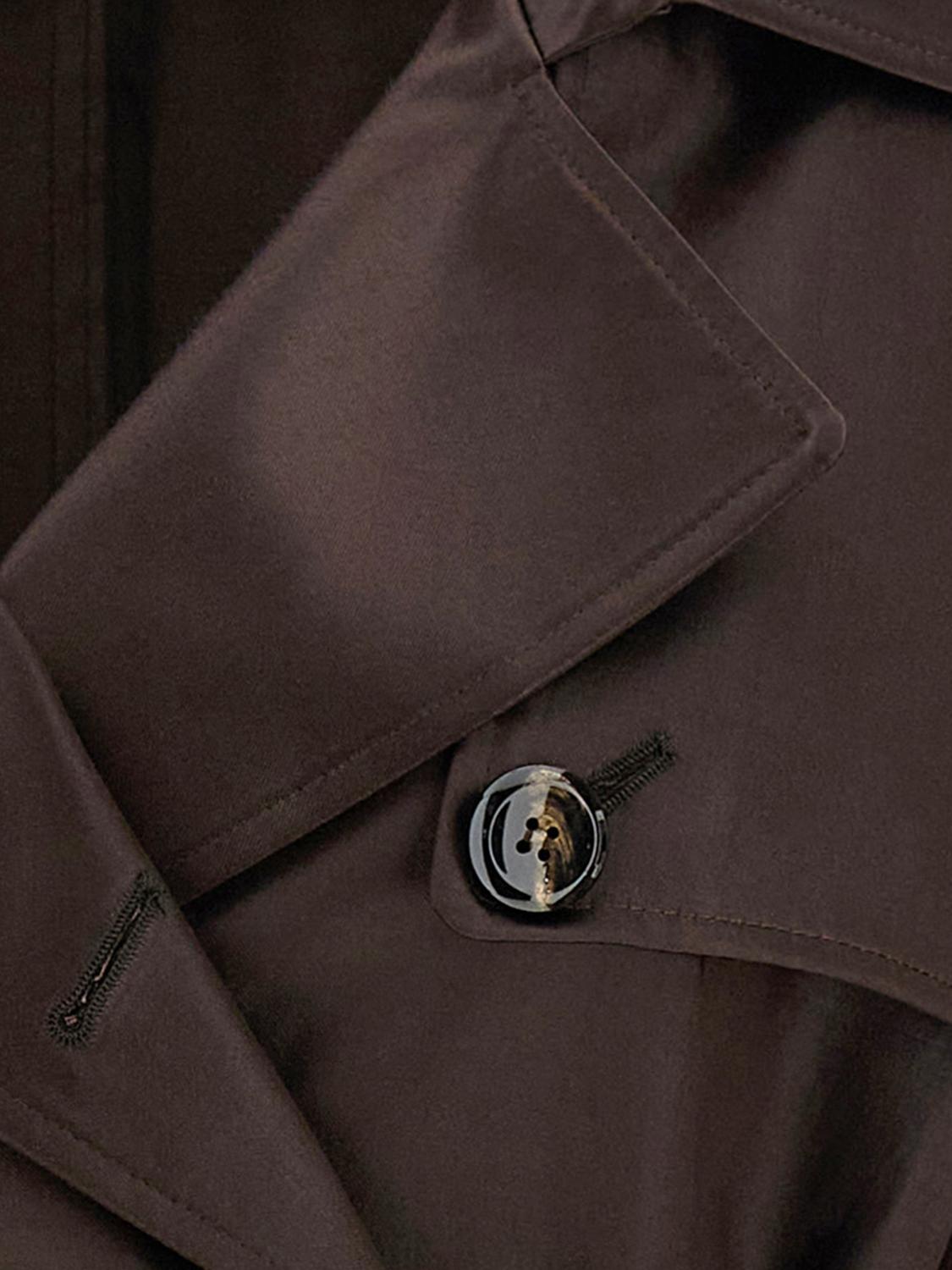 TAGLIATORE GIACCA: Trench a doppiopetto in misto cotone Tagliatore, Marrone - Img 4