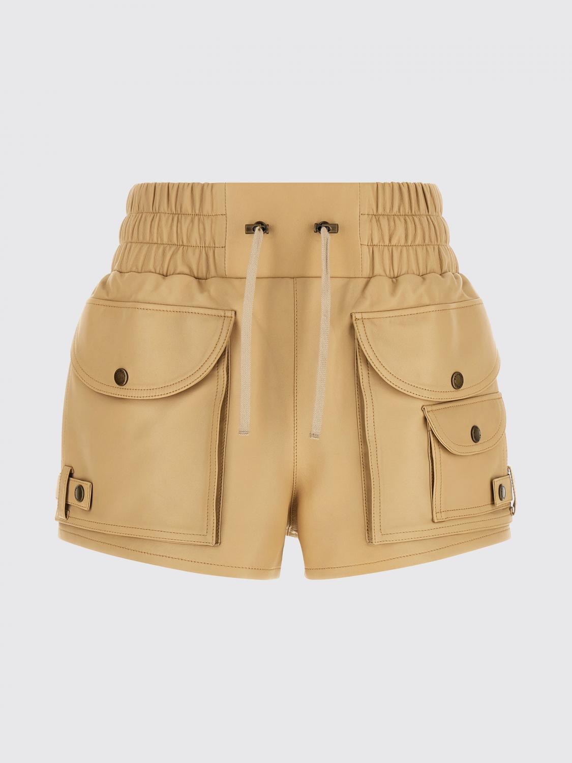 BALMAIN PANTALONCINI: Pantaloncini cargo Balmain in pelle , Beige - Img 2