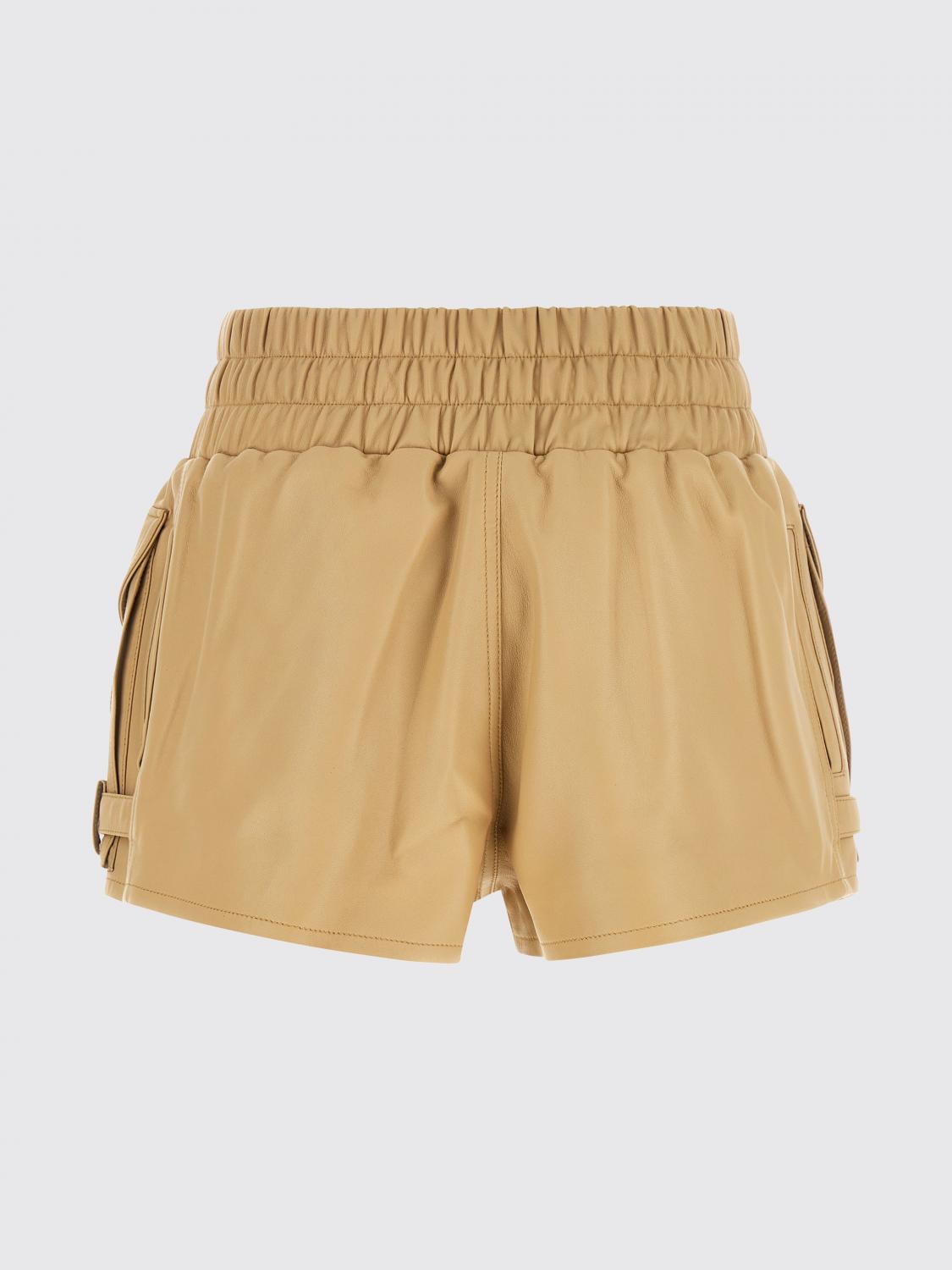 BALMAIN PANTALONCINI: Pantaloncini cargo Balmain in pelle , Beige - Img 3