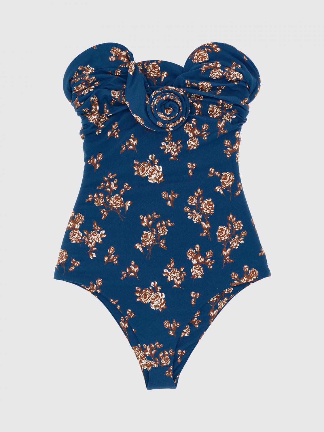 MAGDA BUTRYM COSTUME: Costume slim fit Magda Butrym in poliestere con stampa floreale , Blue - Img 2