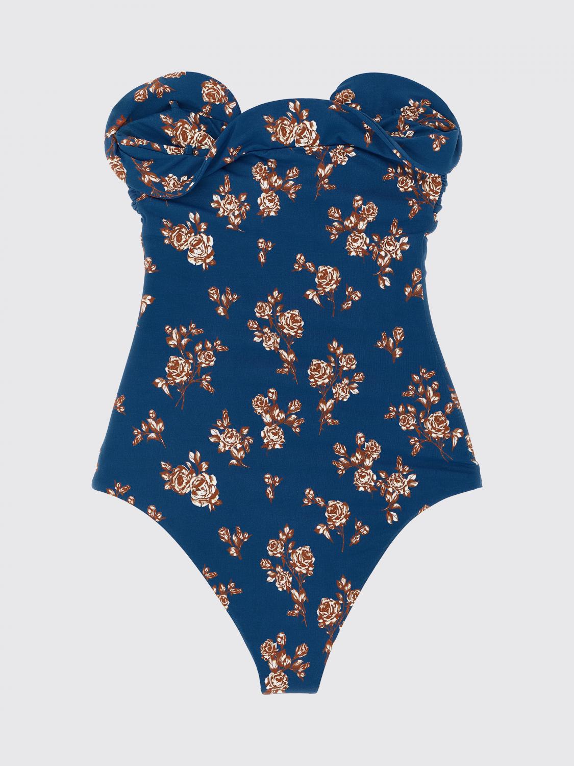 MAGDA BUTRYM COSTUME: Costume slim fit Magda Butrym in poliestere con stampa floreale , Blue - Img 3