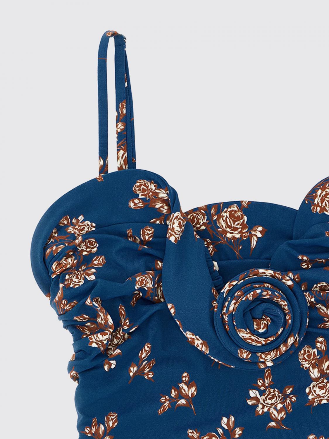 MAGDA BUTRYM COSTUME: Costume slim fit Magda Butrym in poliestere con stampa floreale , Blue - Img 4