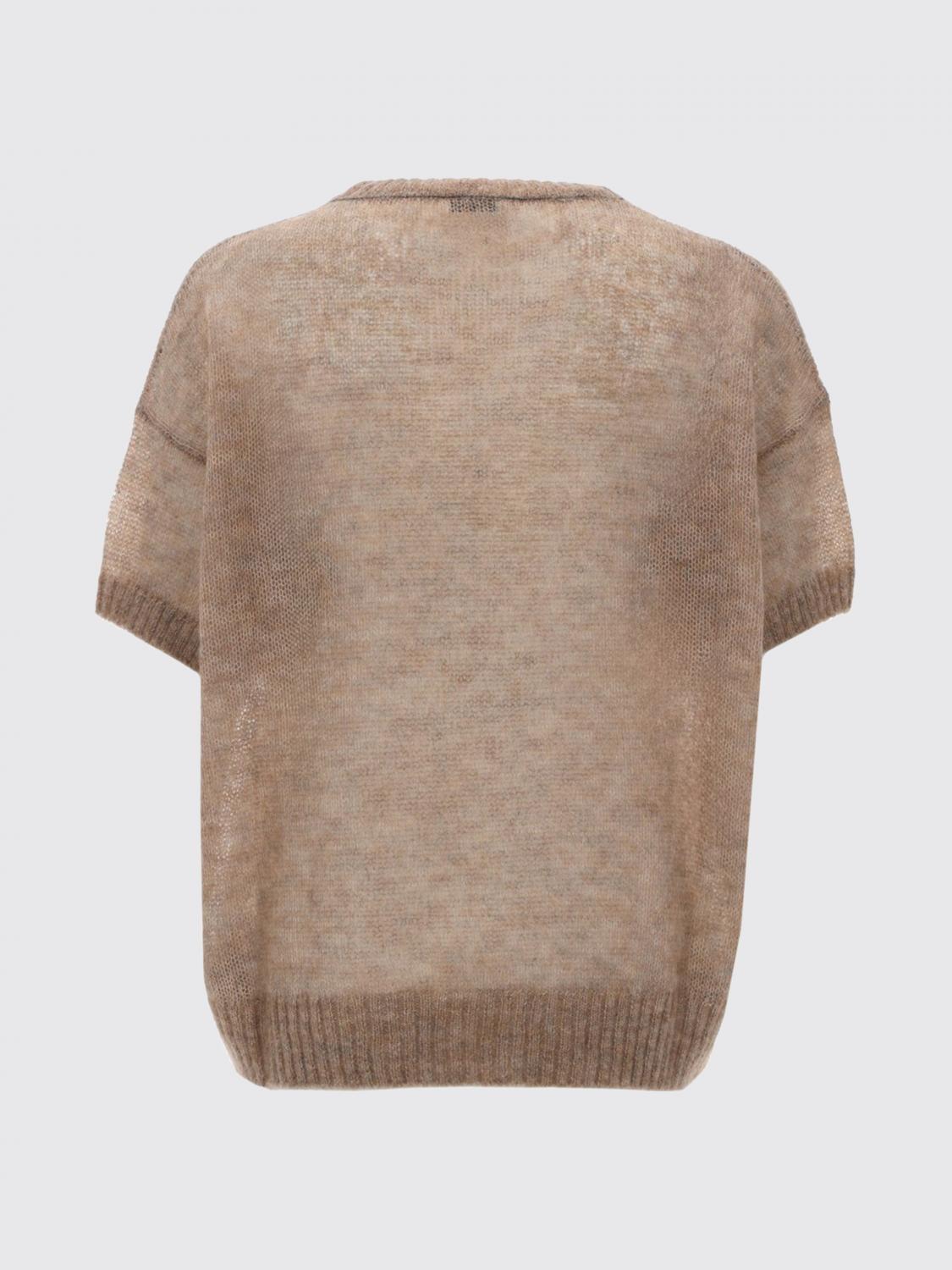 BRUNELLO CUCINELLI JERSEY: Jersey de cuello redondo de mohair Brunello Cucinelli, Beige - Img 3